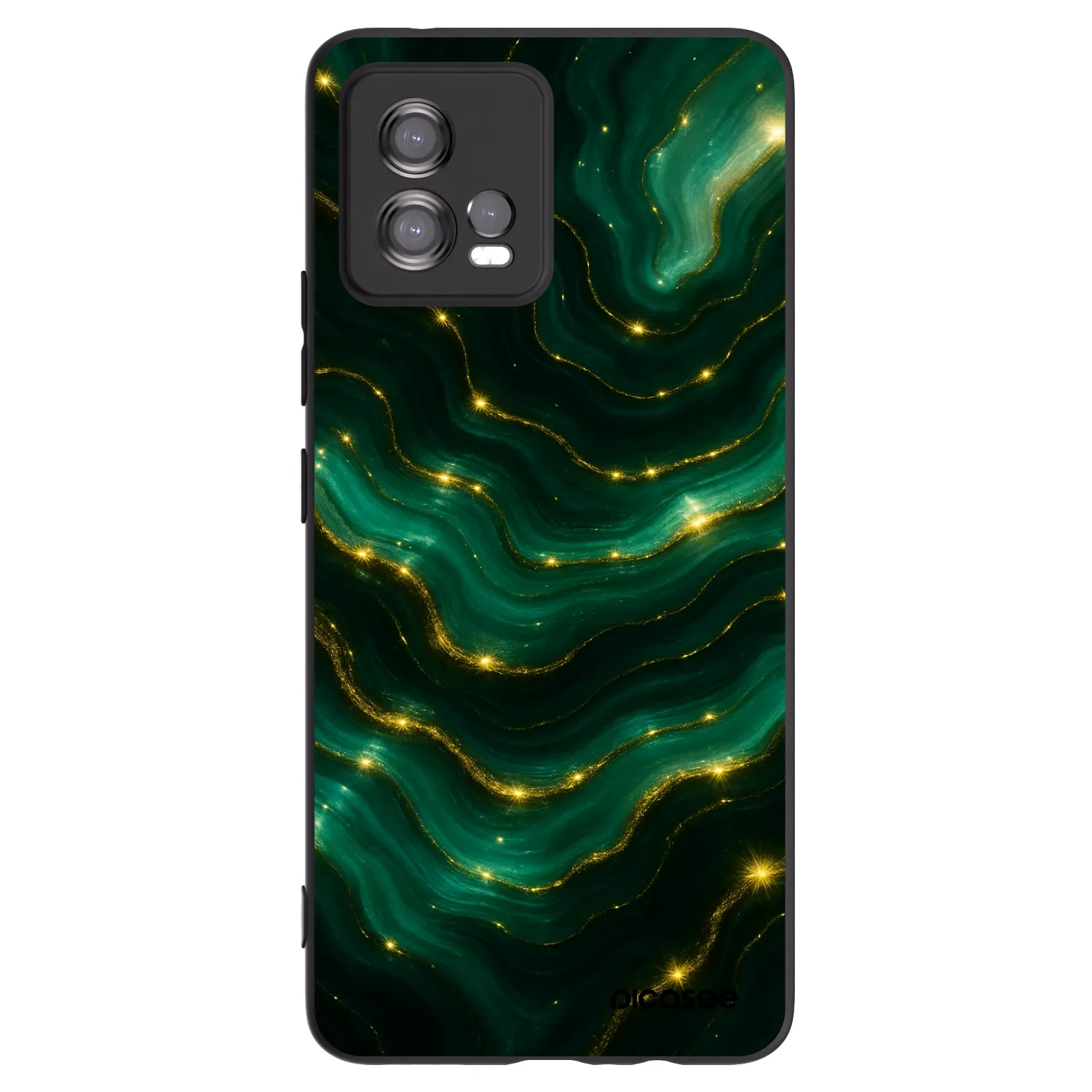 Picasee silikonový černý obal pro Motorola Moto G72 - Emerald