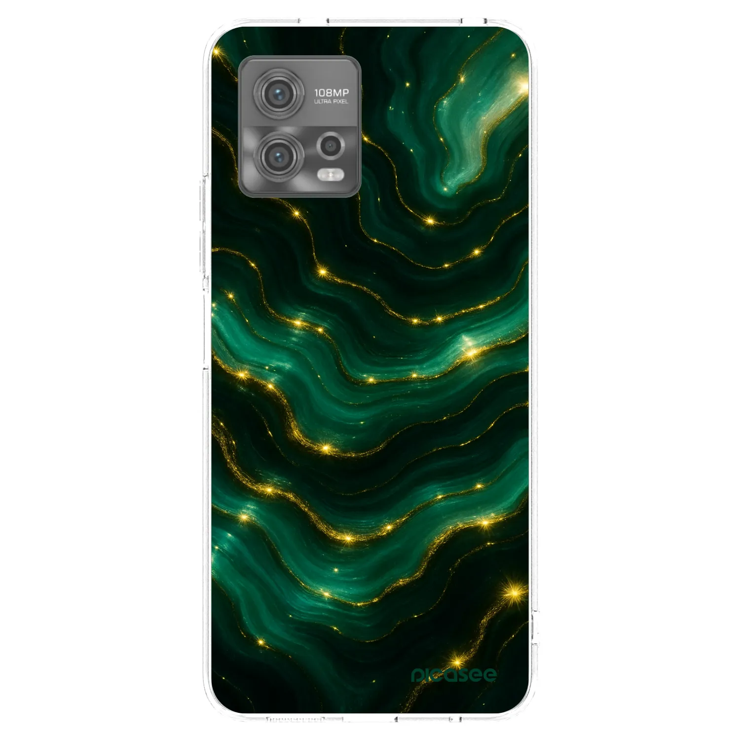 Picasee silikonový průhledný obal pro Motorola Moto G72 - Emerald