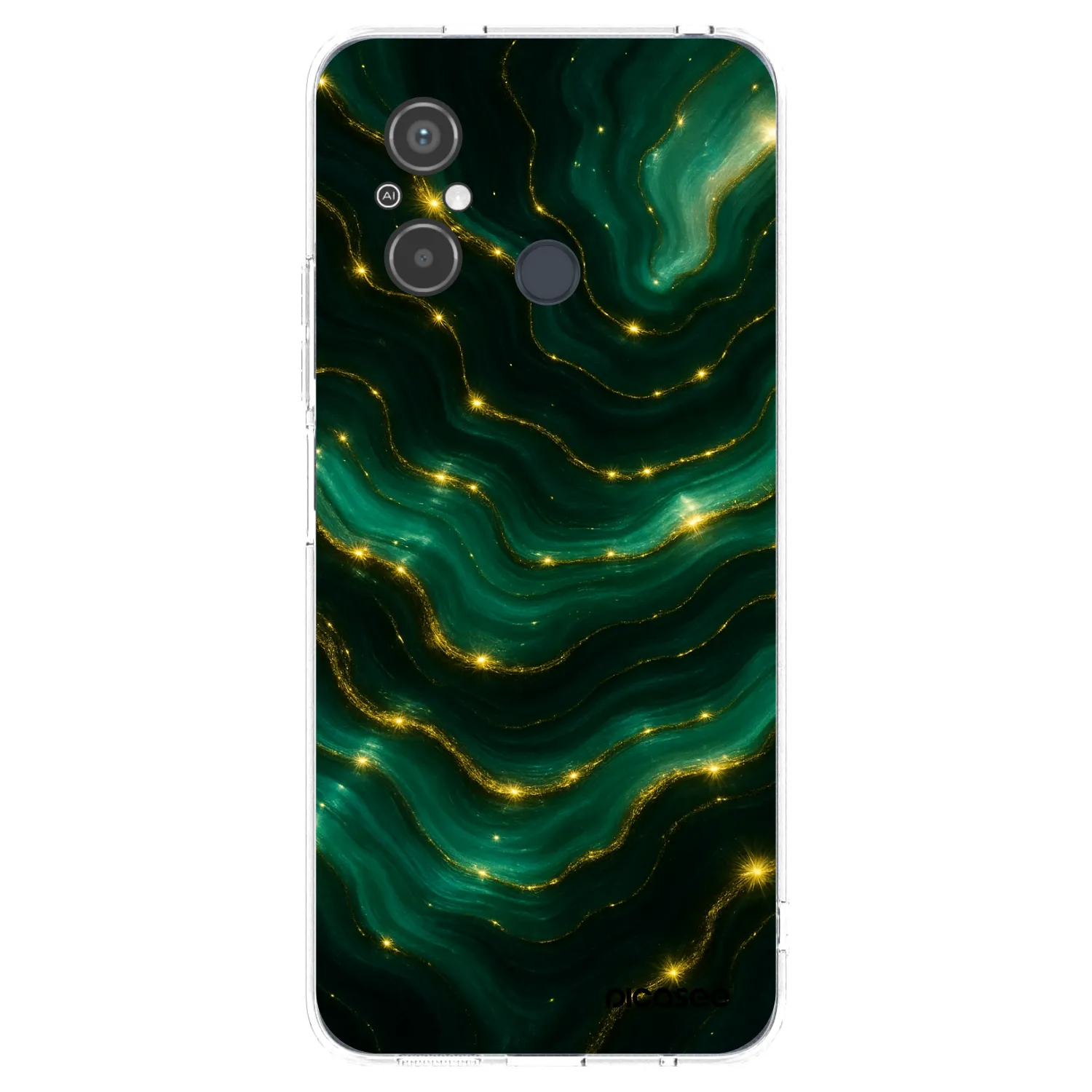 Picasee silikonový průhledný obal pro Xiaomi Redmi 12C - Emerald