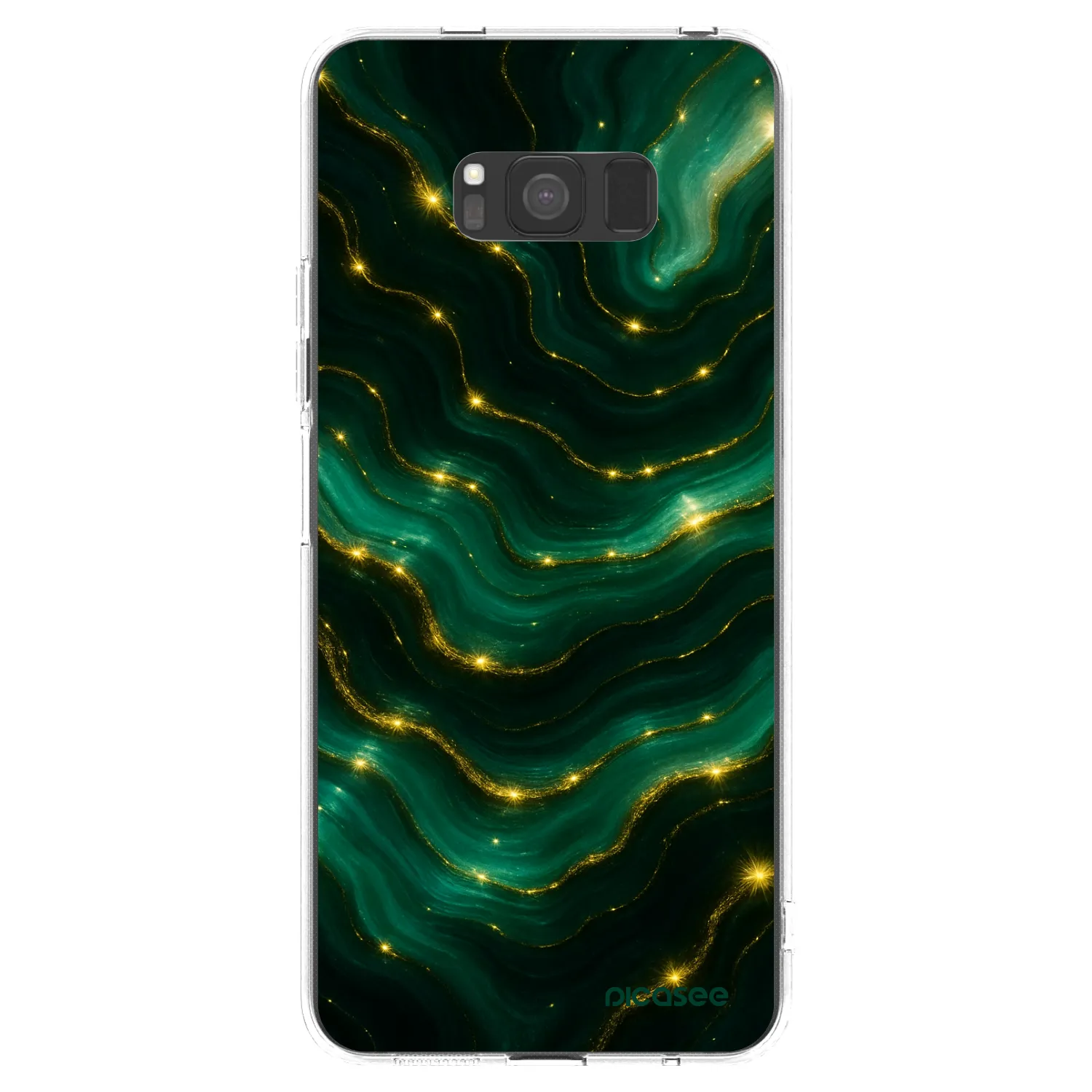 Picasee silikonový průhledný obal pro Samsung Galaxy S8 G950F - Emerald