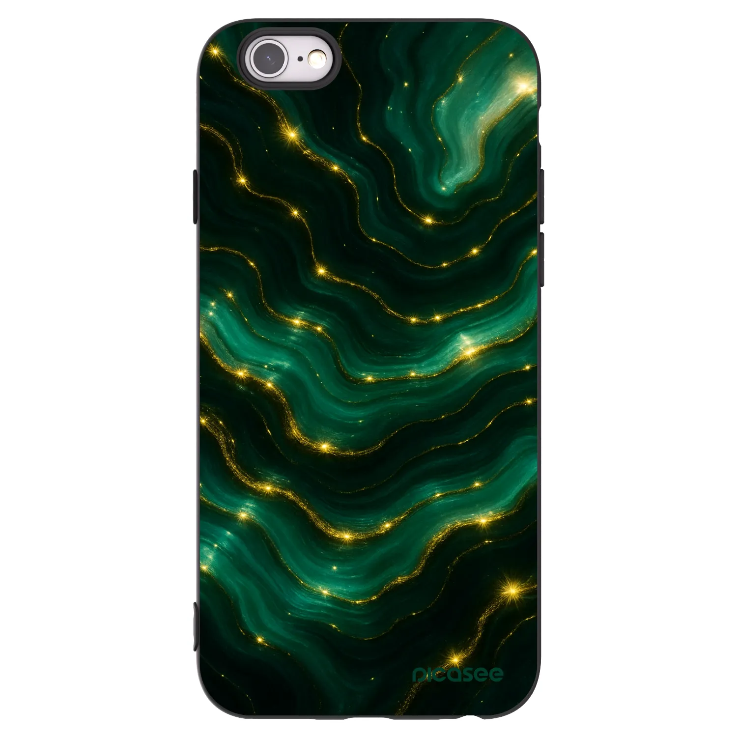 Picasee silikonový černý obal pro Apple iPhone 6/6S - Emerald