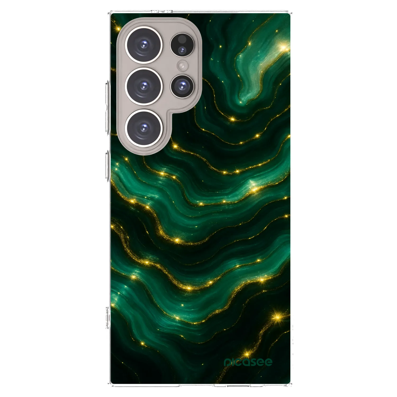 Picasee silikonový průhledný obal pro Samsung Galaxy S24 Ultra S928B 5G - Emerald