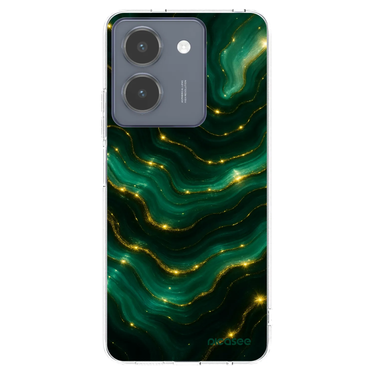 Picasee silikonový průhledný obal pro Vivo Y36 4G - Emerald