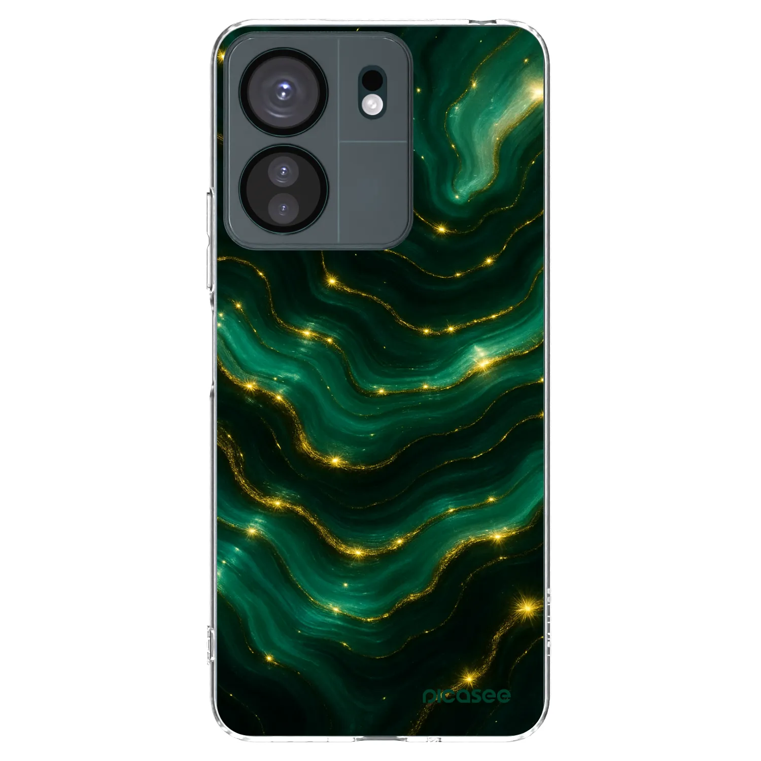 Picasee silikonový průhledný obal pro Xiaomi Redmi 13C 4G - Emerald