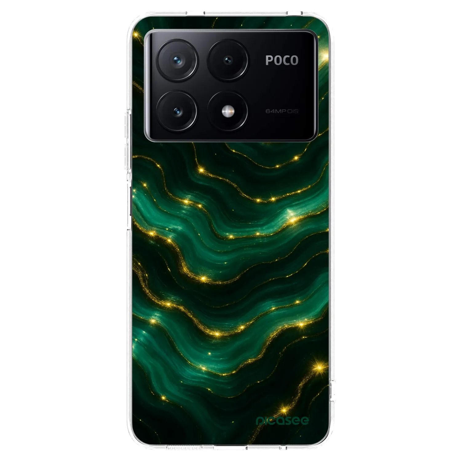 Picasee silikonový průhledný obal pro Xiaomi Poco X6 Pro - Emerald