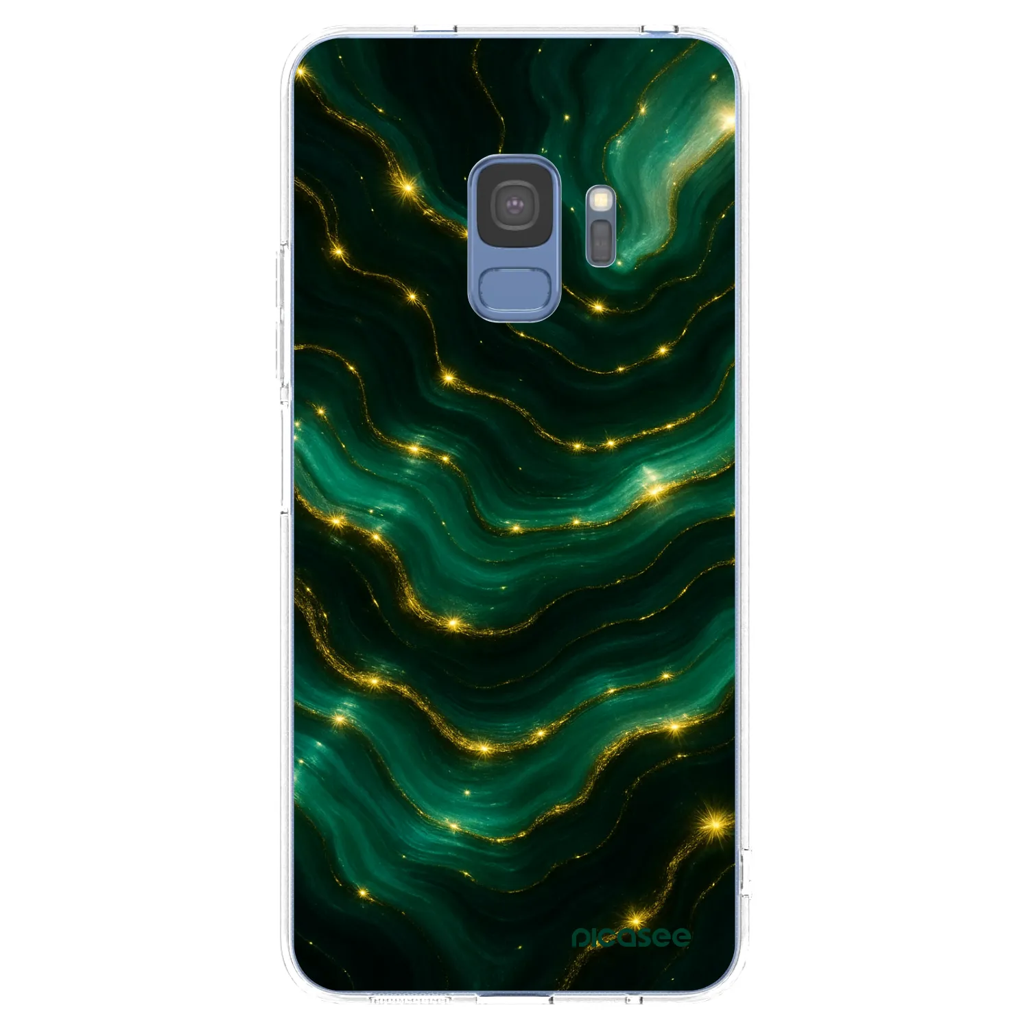Picasee silikonový průhledný obal pro Samsung Galaxy S9 G960F - Emerald