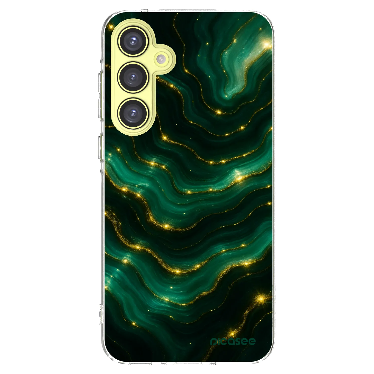 Picasee silikonový průhledný obal pro Samsung Galaxy A35 5G A356B - Emerald