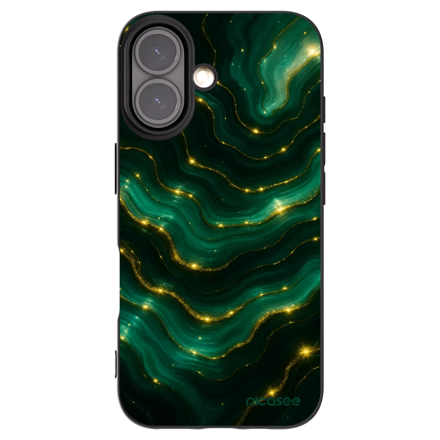 Picasee silikonový černý obal pro Apple iPhone 16 - Emerald