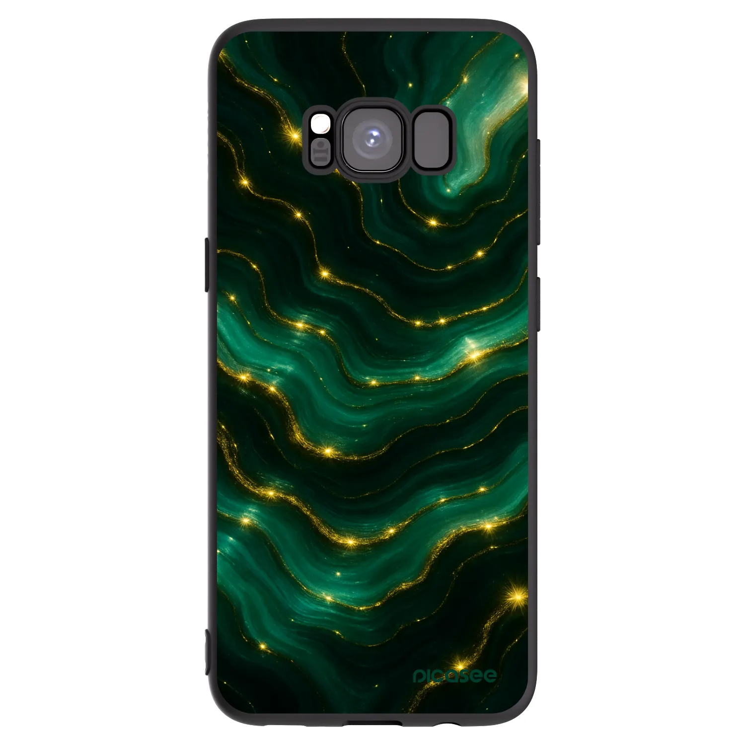 Picasee silikonový černý obal pro Samsung Galaxy S8 G950F - Emerald
