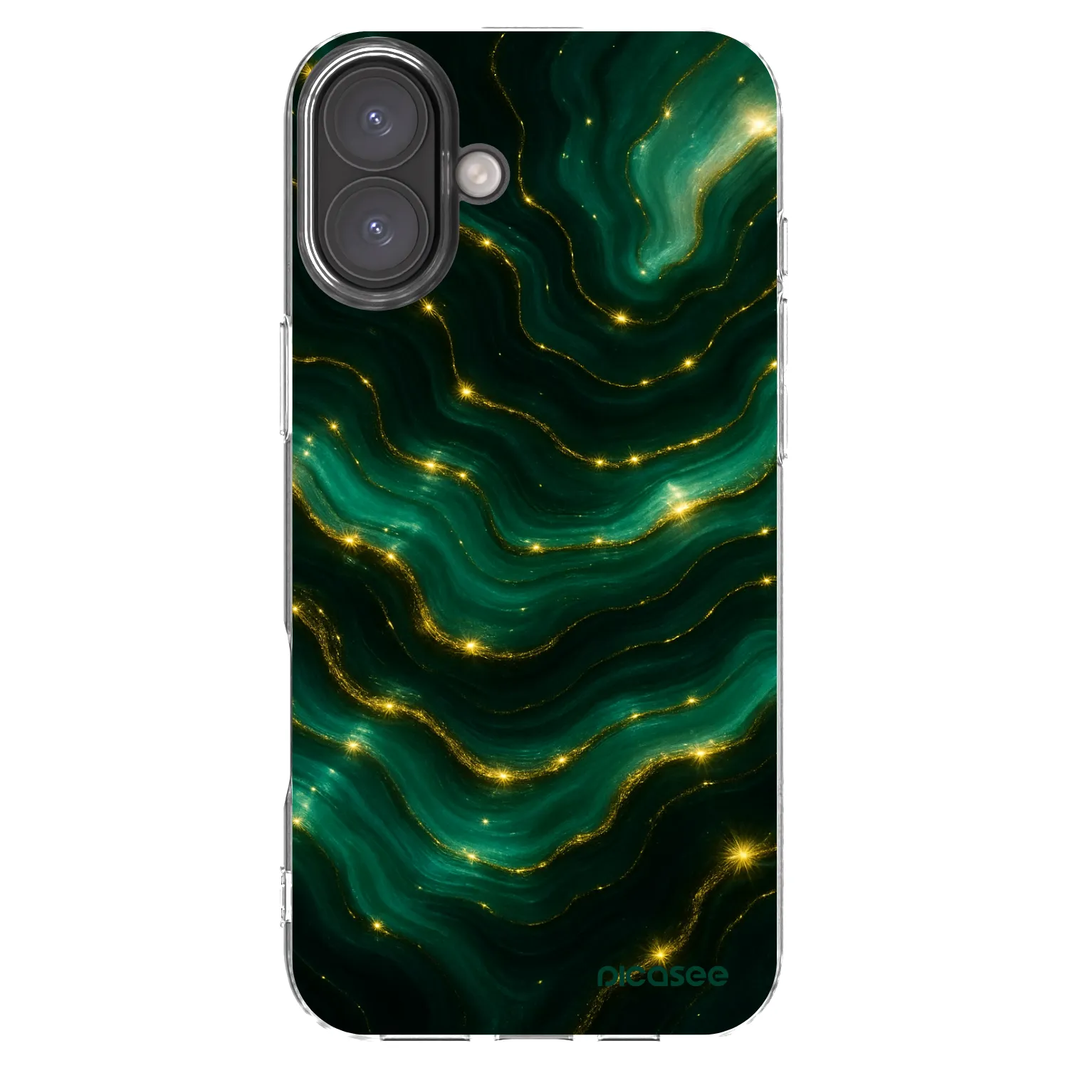Picasee silikonový průhledný obal pro Apple iPhone 16 Plus - Emerald