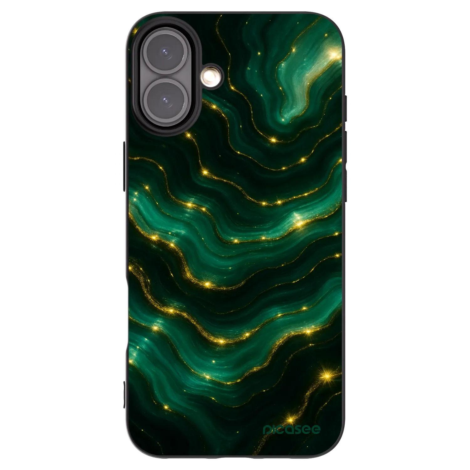 Picasee silikonový černý obal pro Apple iPhone 16 Plus - Emerald
