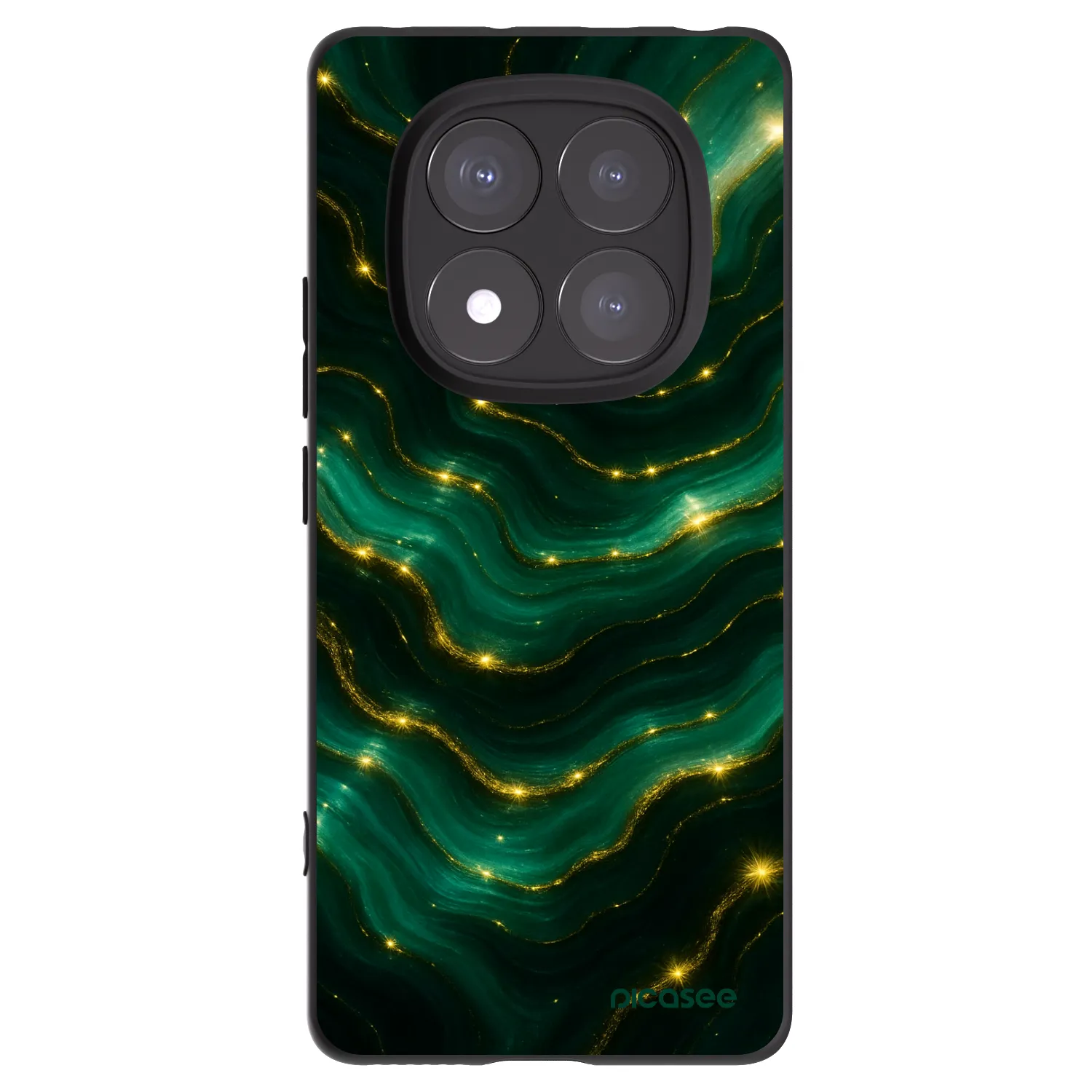 Picasee silikonový černý obal pro Xiaomi Redmi Note 14 Pro 5G - Emerald
