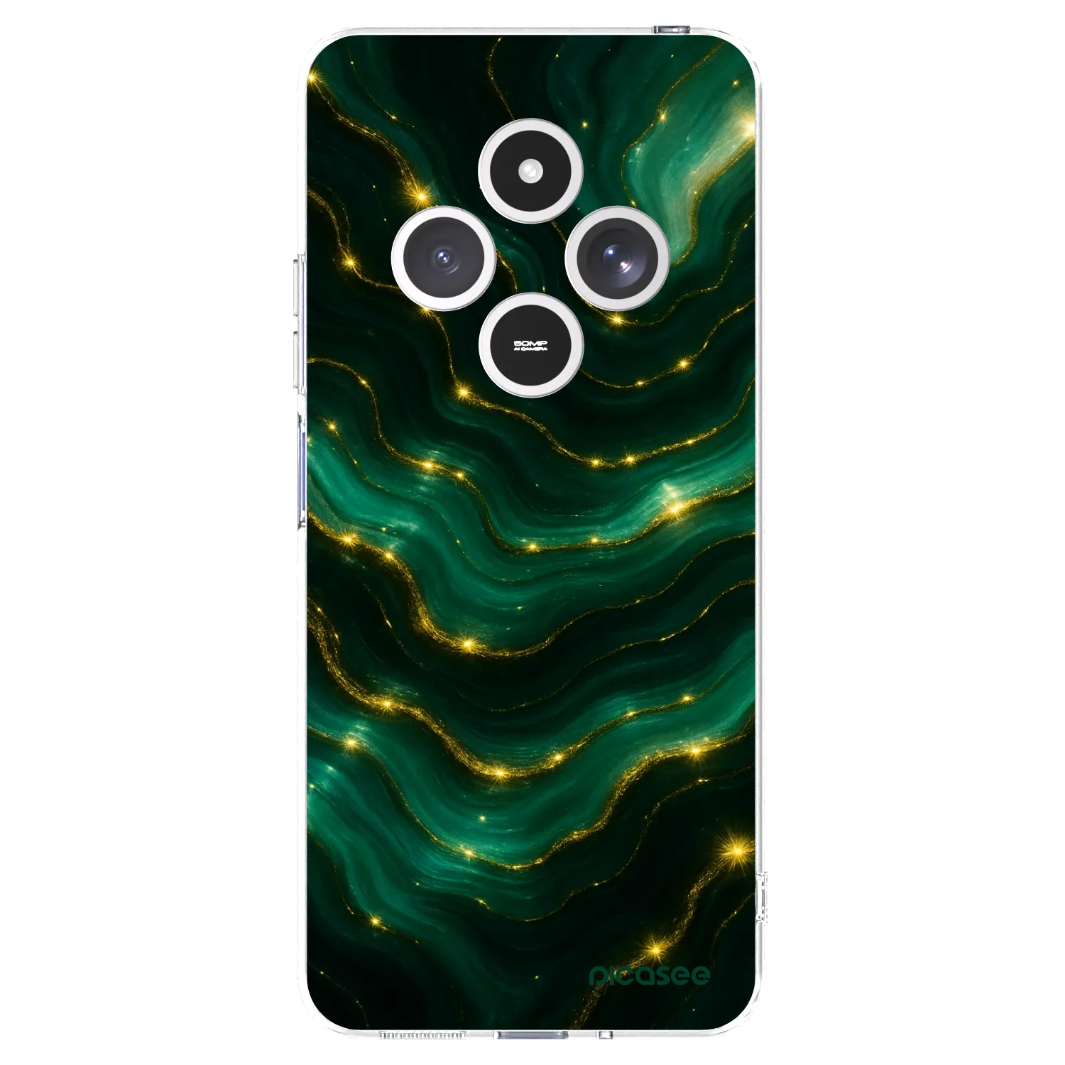 Picasee silikonový průhledný obal pro Xiaomi Redmi 14C - Emerald