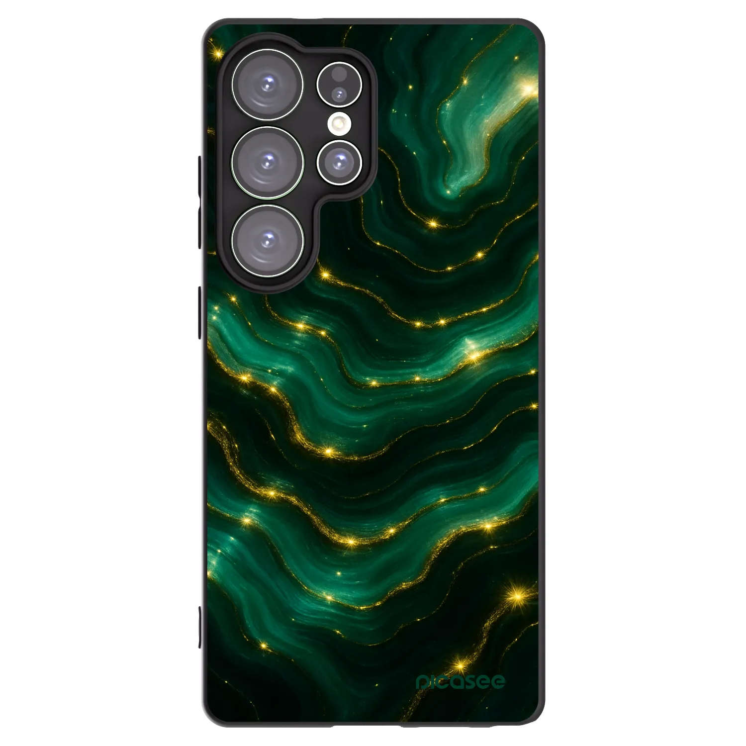 Picasee silikonový černý obal pro Samsung Galaxy S25 Ultra 5G - Emerald