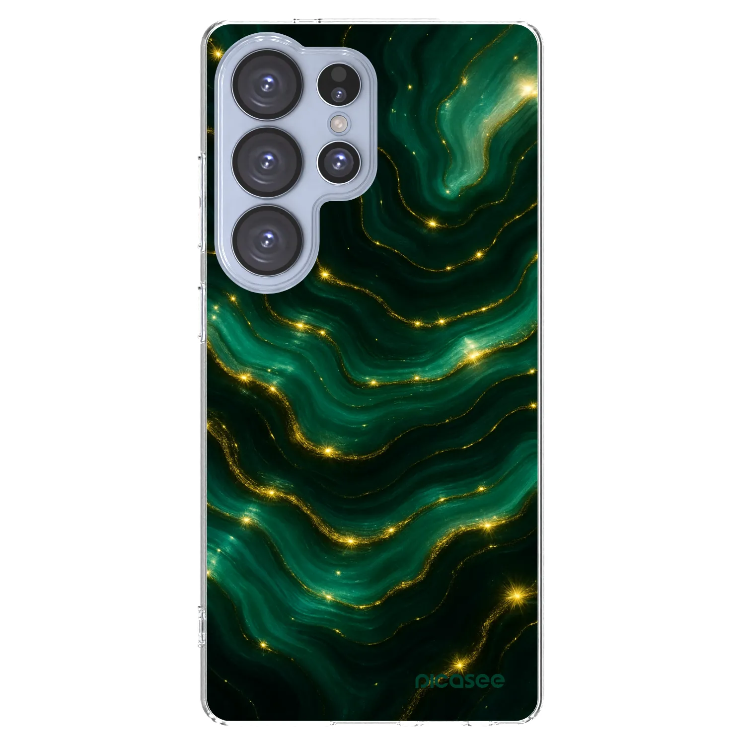 Picasee silikonový průhledný obal pro Samsung Galaxy S25 Ultra 5G - Emerald