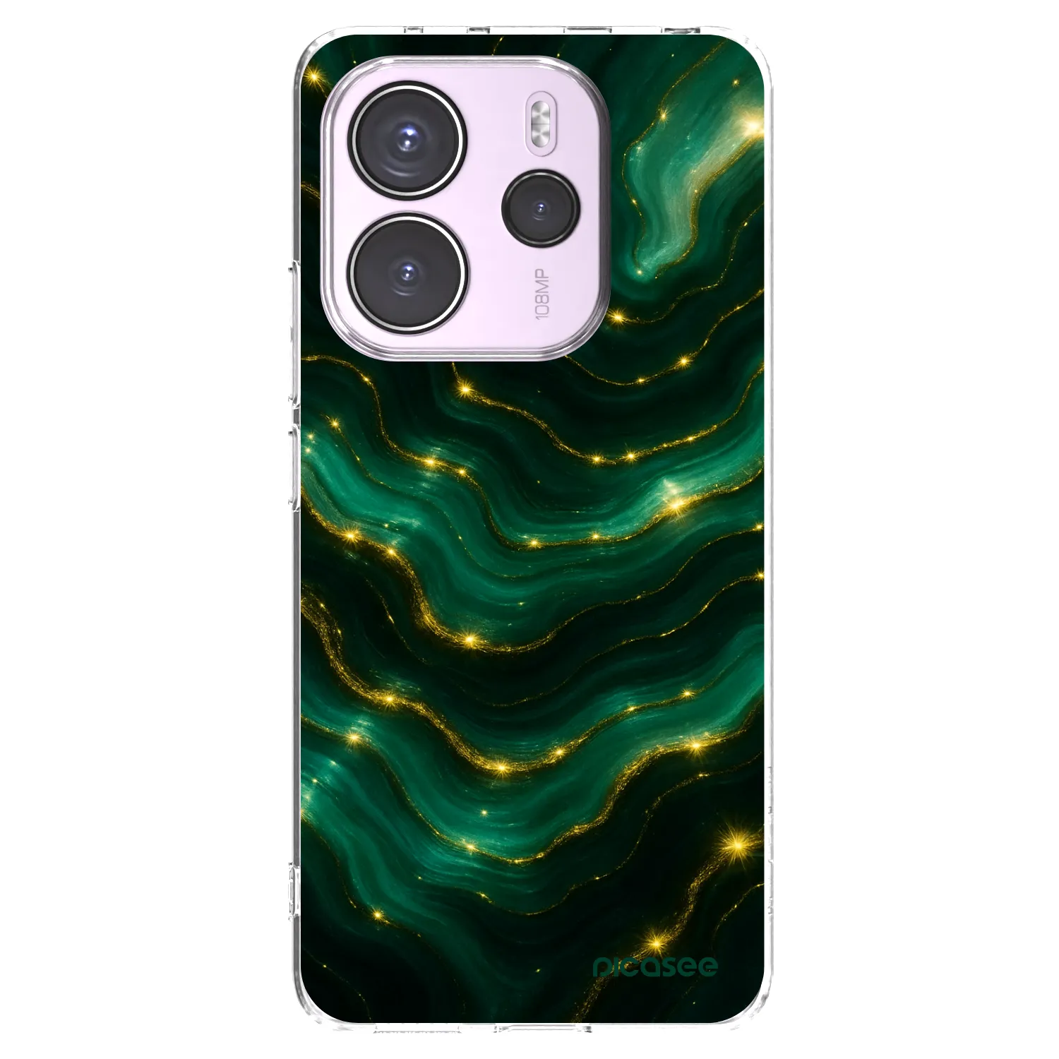 Picasee silikonový průhledný obal pro Xiaomi Redmi Note 14 4G - Emerald