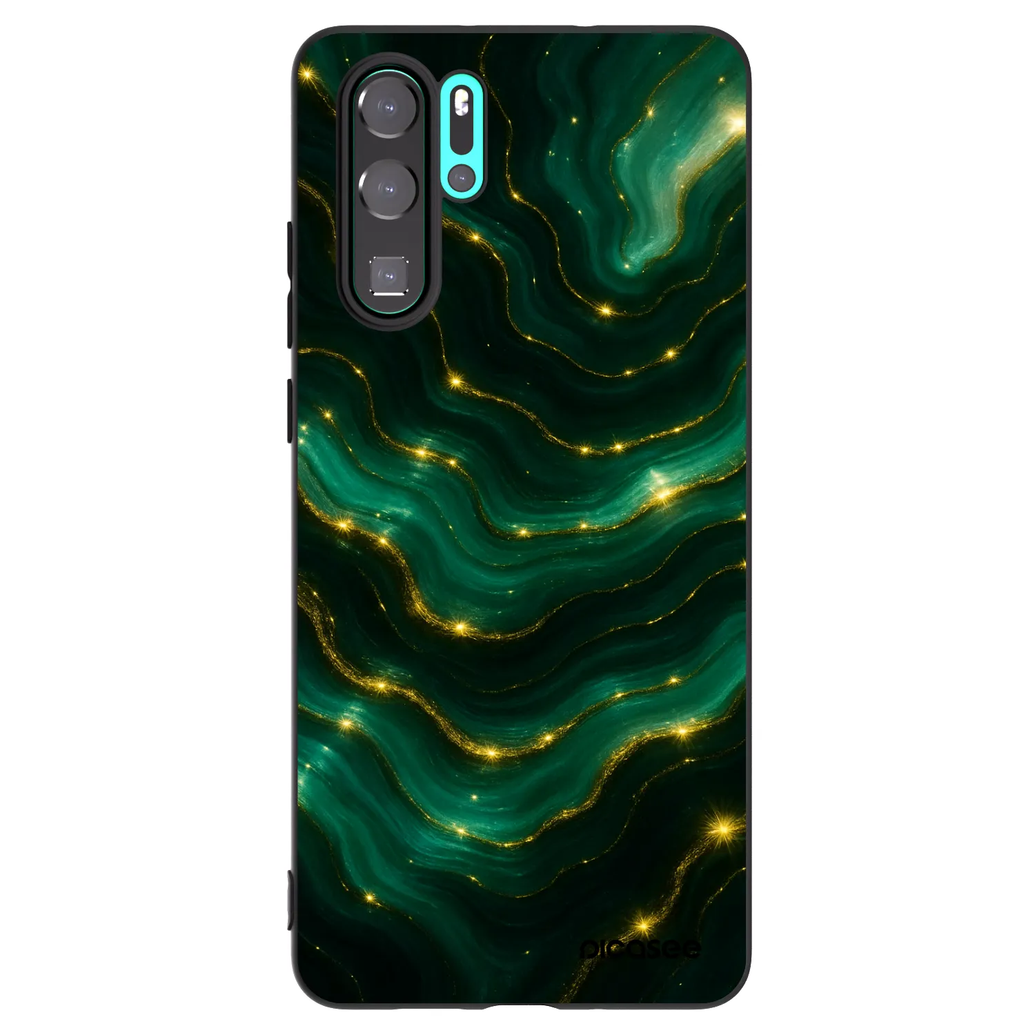 Picasee silikonový černý obal pro Huawei P30 Pro - Emerald