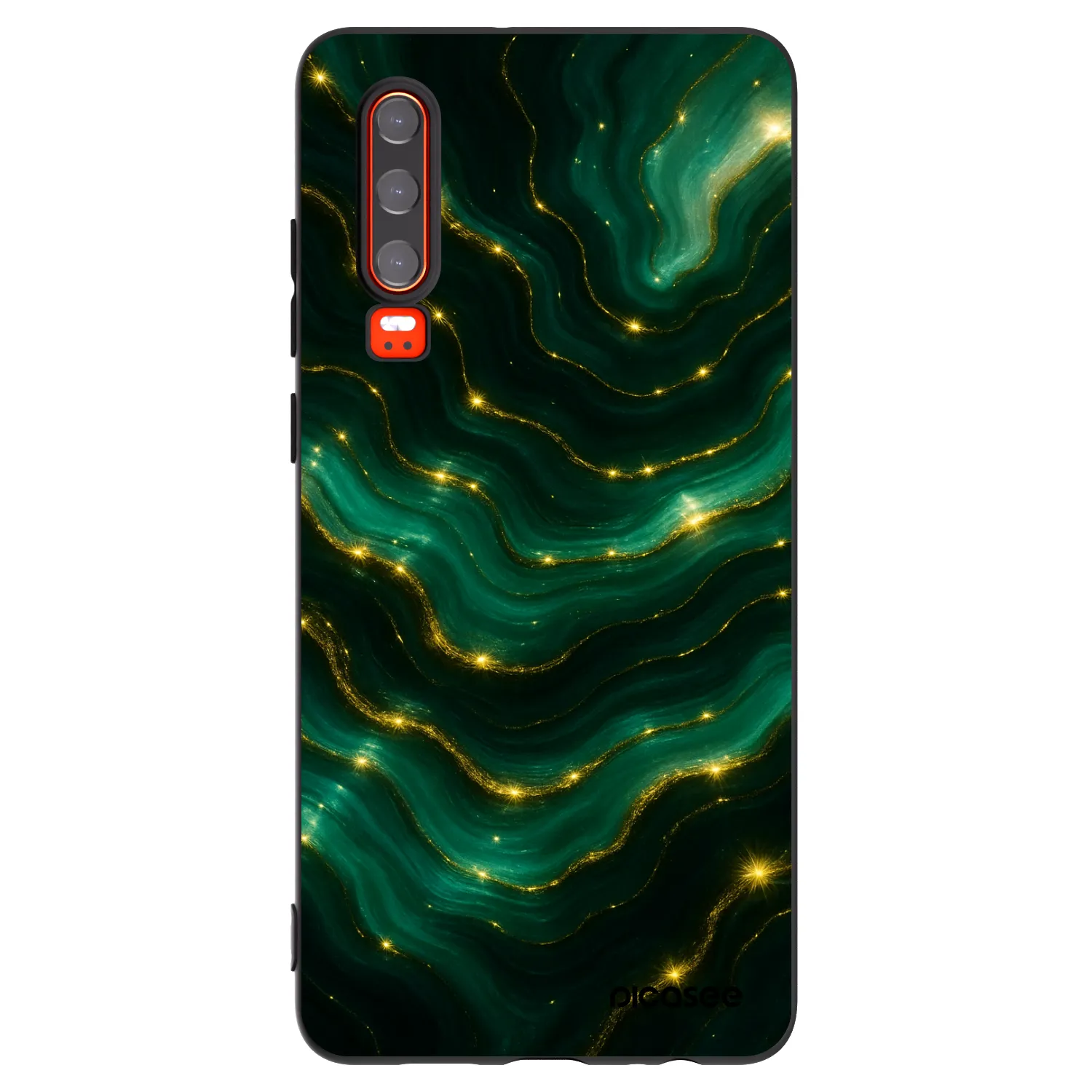 Picasee silikonový černý obal pro Huawei P30 - Emerald