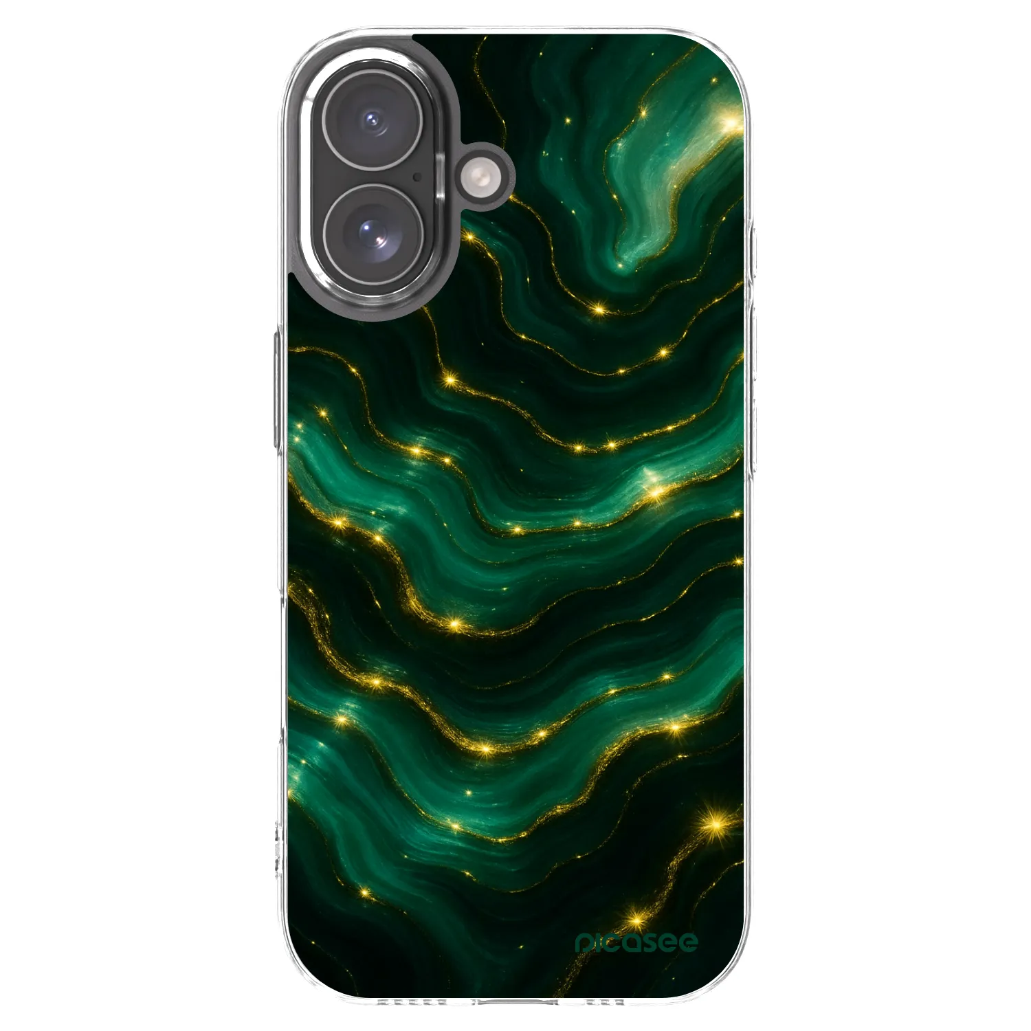Picasee silikonový průhledný obal pro Apple iPhone 17 - Emerald