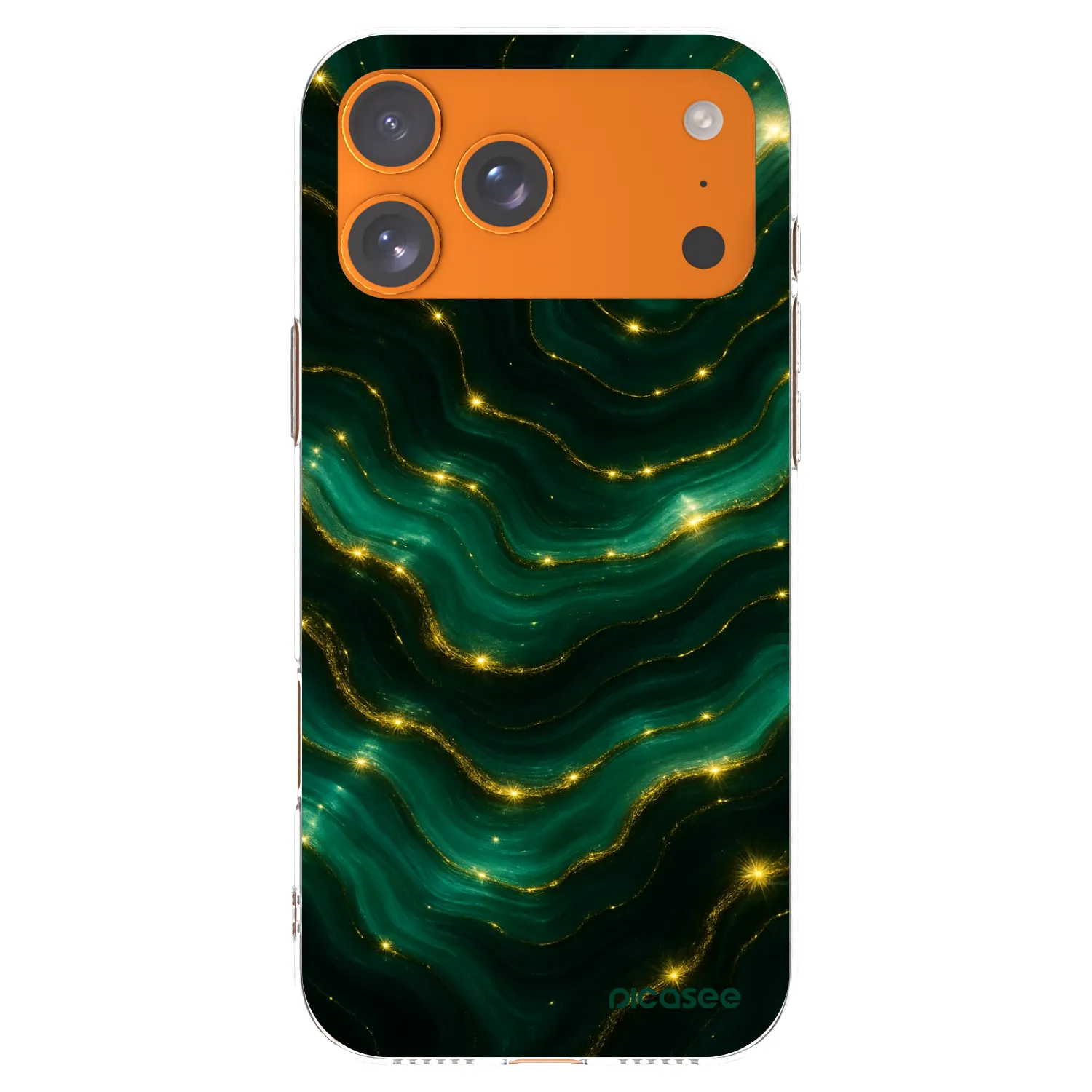 Picasee silikonový průhledný obal pro Apple iPhone 17 Pro Max - Emerald