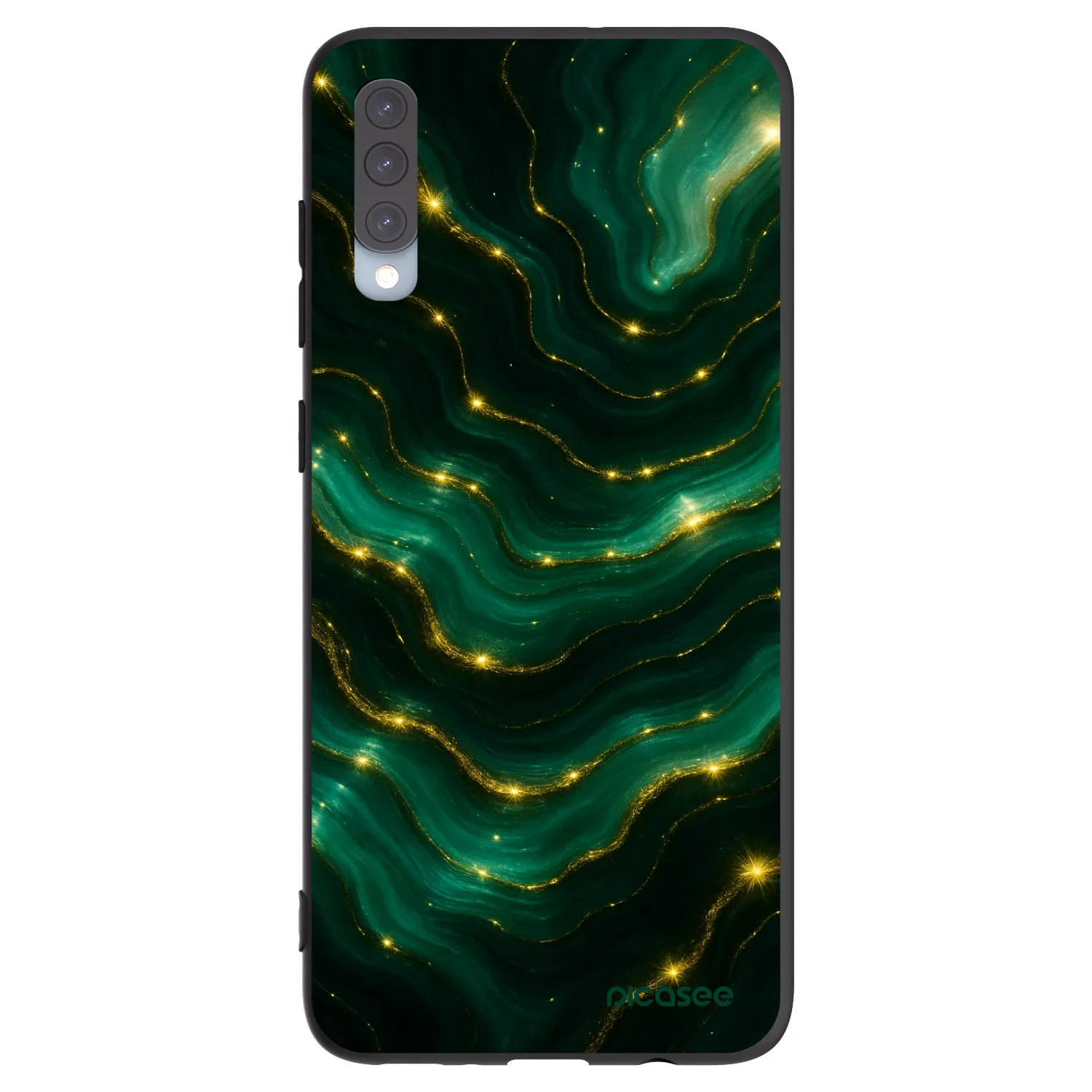 Picasee silikonový černý obal pro Samsung Galaxy A70 A705F - Emerald