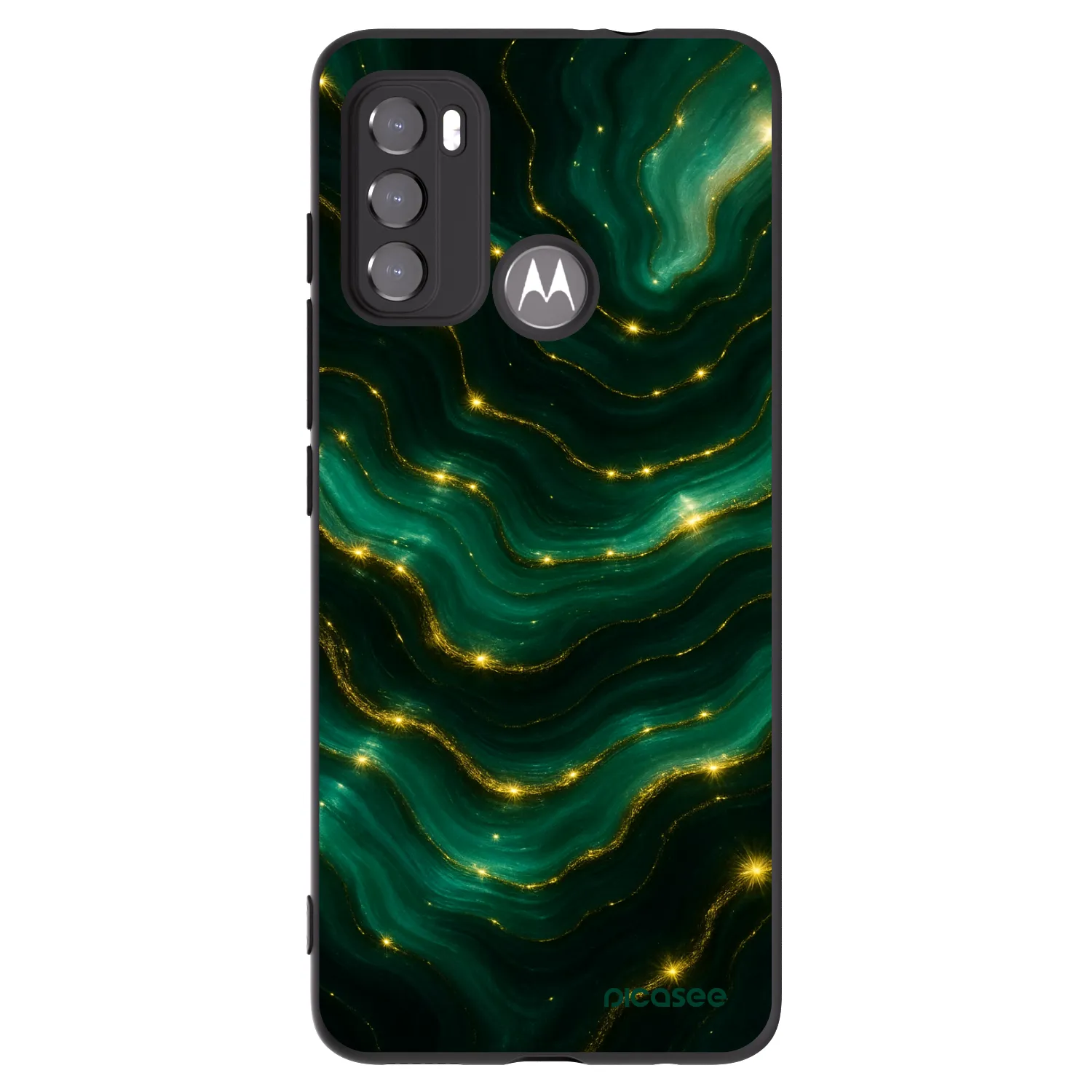 Picasee silikonový černý obal pro Motorola Edge 60 5G - Emerald