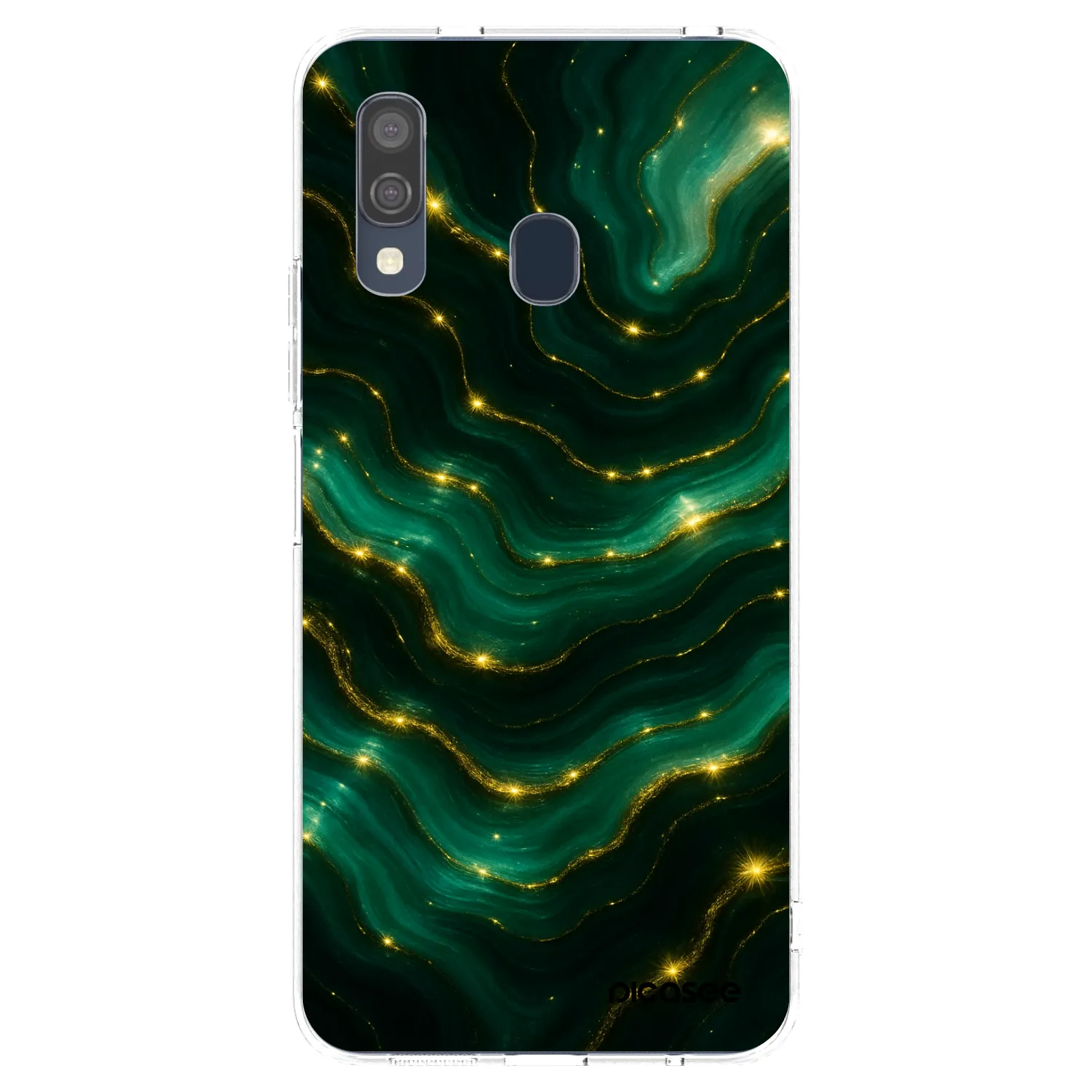 Picasee silikonový průhledný obal pro Samsung Galaxy A40 A405F - Emerald