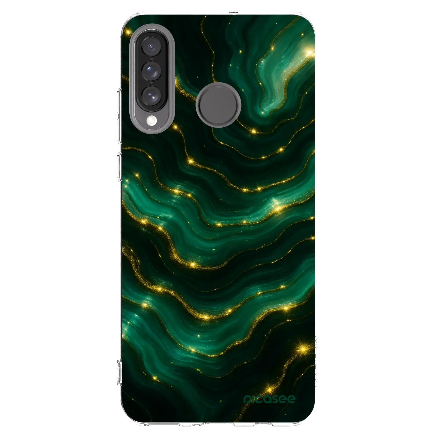 Picasee silikonový průhledný obal pro Huawei P30 Lite - Emerald