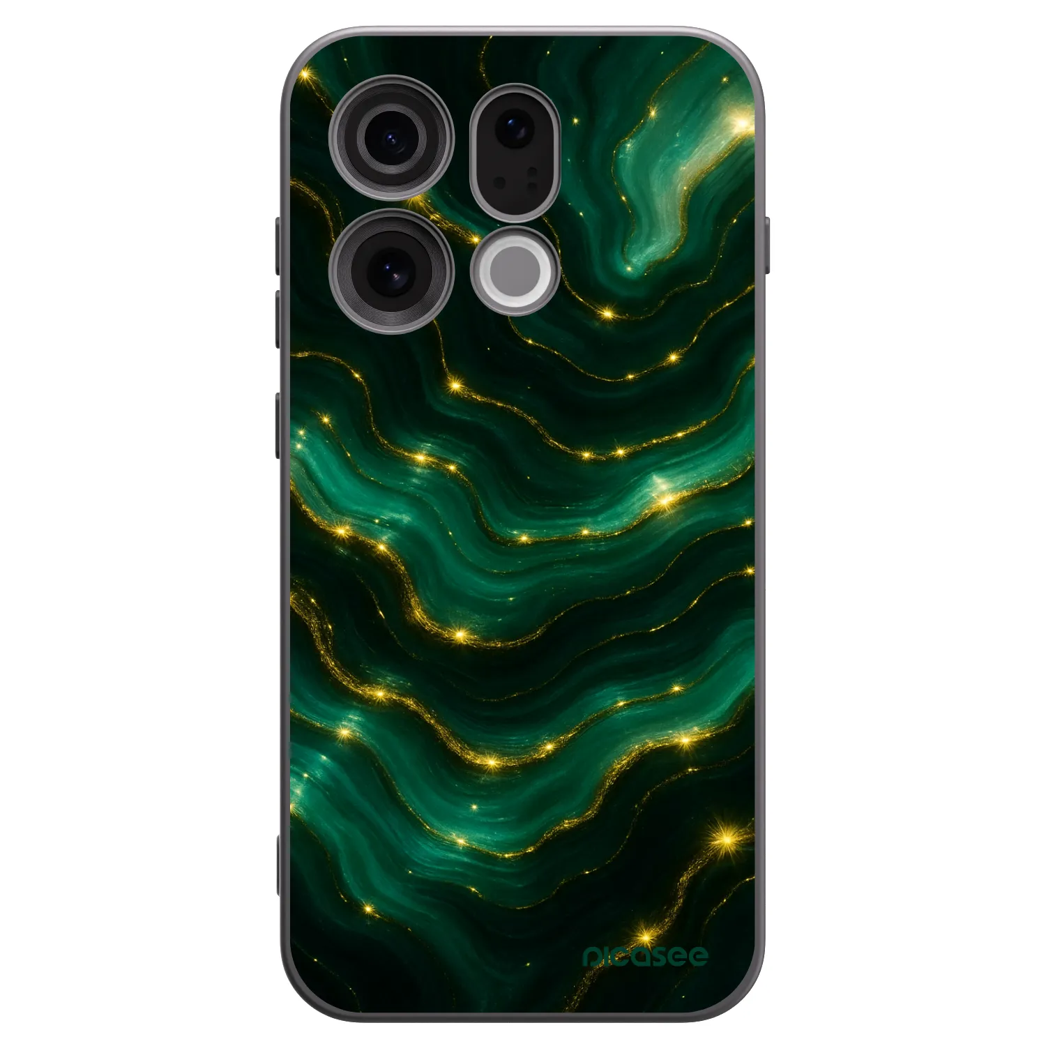 Picasee silikonový černý obal pro OPPO Find X9 - Emerald