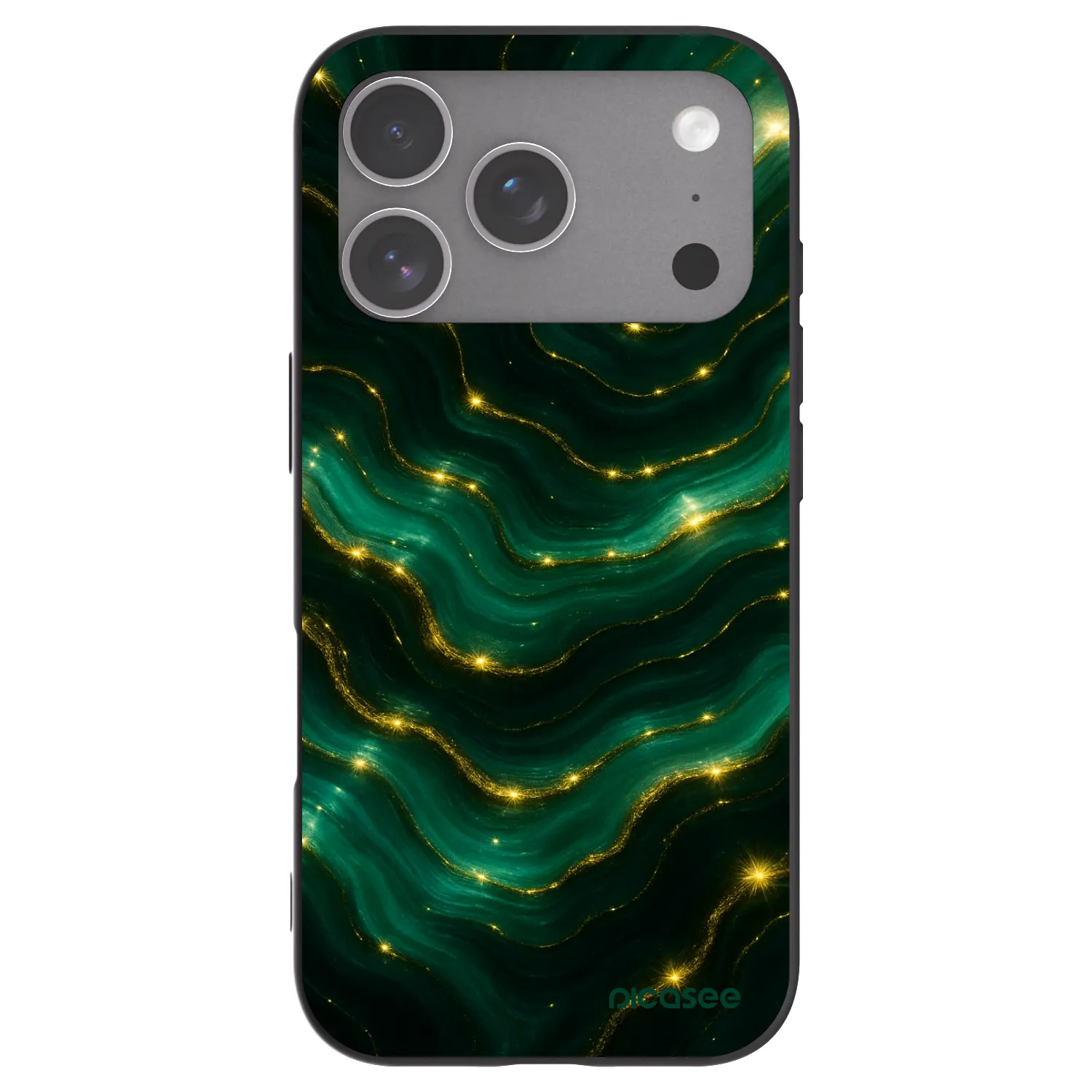Picasee silikonový černý obal pro Apple iPhone 18 Pro - Emerald