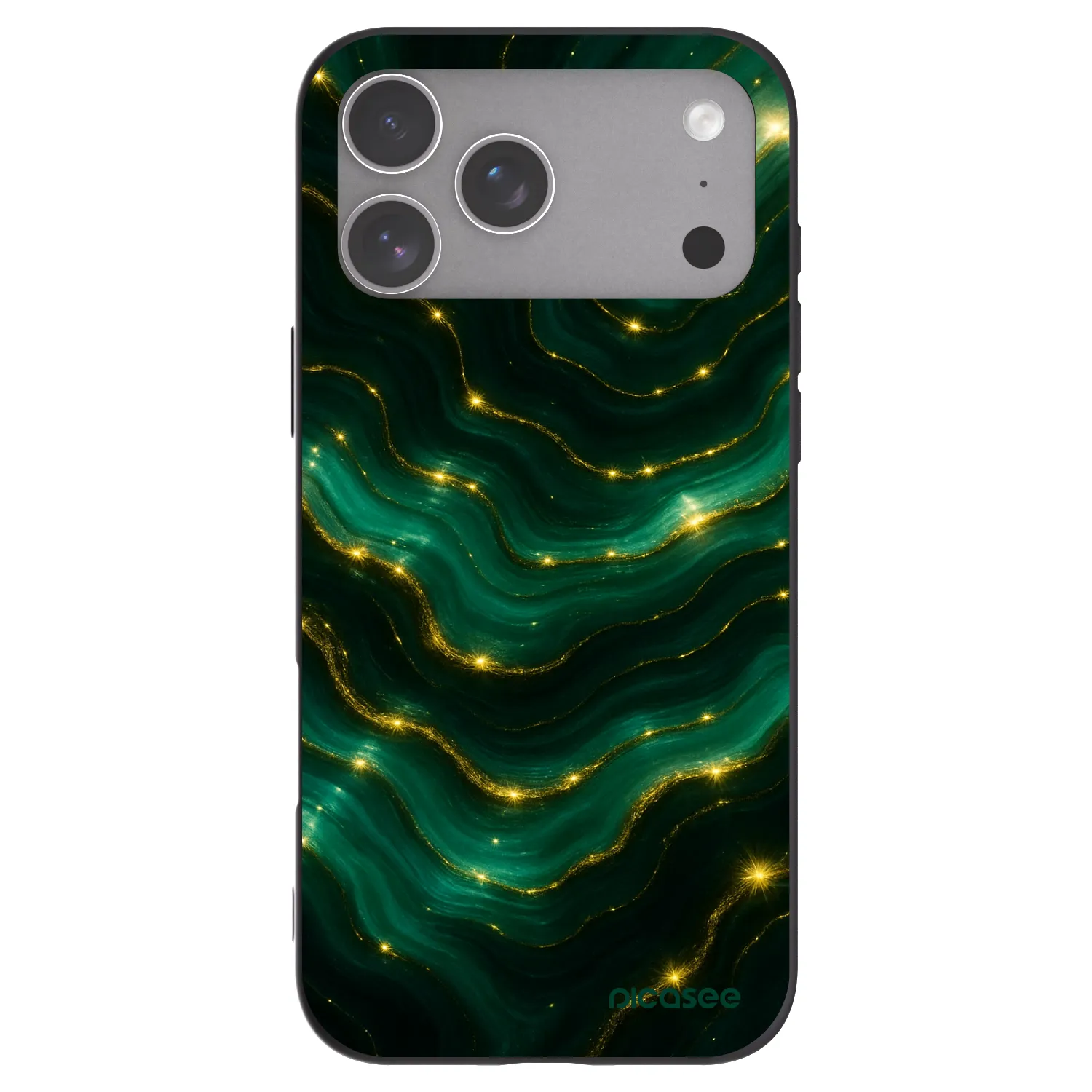 Picasee silikonový černý obal pro Apple iPhone 18 Pro Max - Emerald