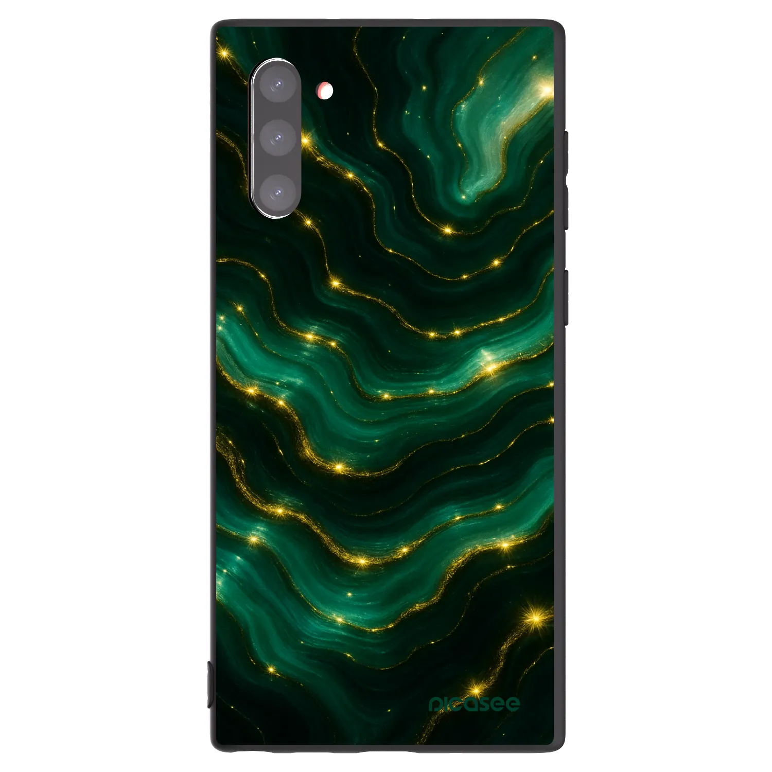 Picasee silikonový černý obal pro Samsung Galaxy Note 10 N970F - Emerald