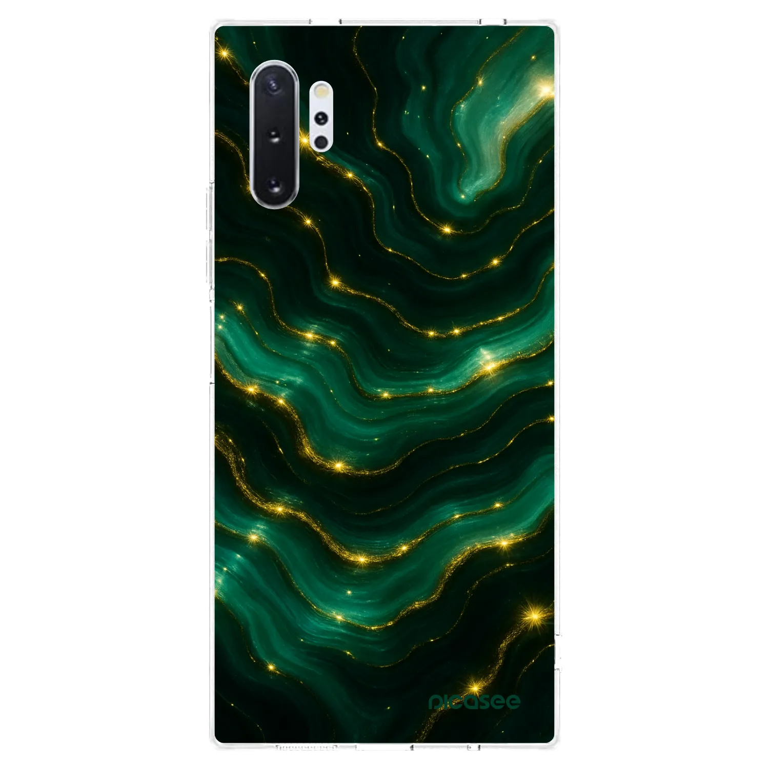 Picasee silikonový průhledný obal pro Samsung Galaxy Note 10+ N975F - Emerald