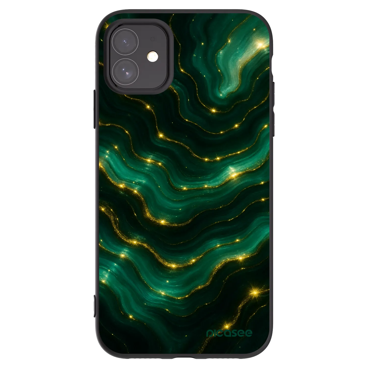 Picasee silikonový černý obal pro Apple iPhone 11 - Emerald