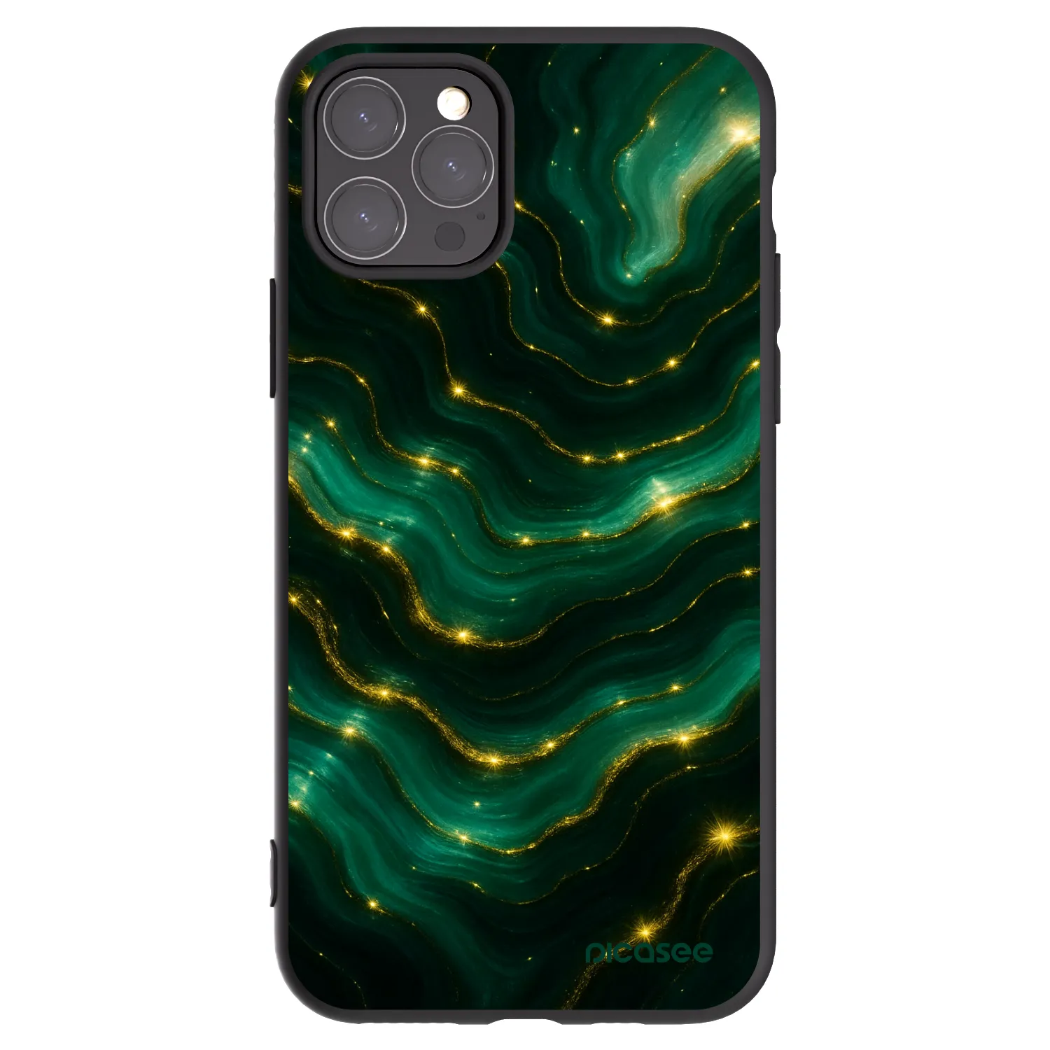 Picasee silikonový černý obal pro Apple iPhone 11 Pro - Emerald
