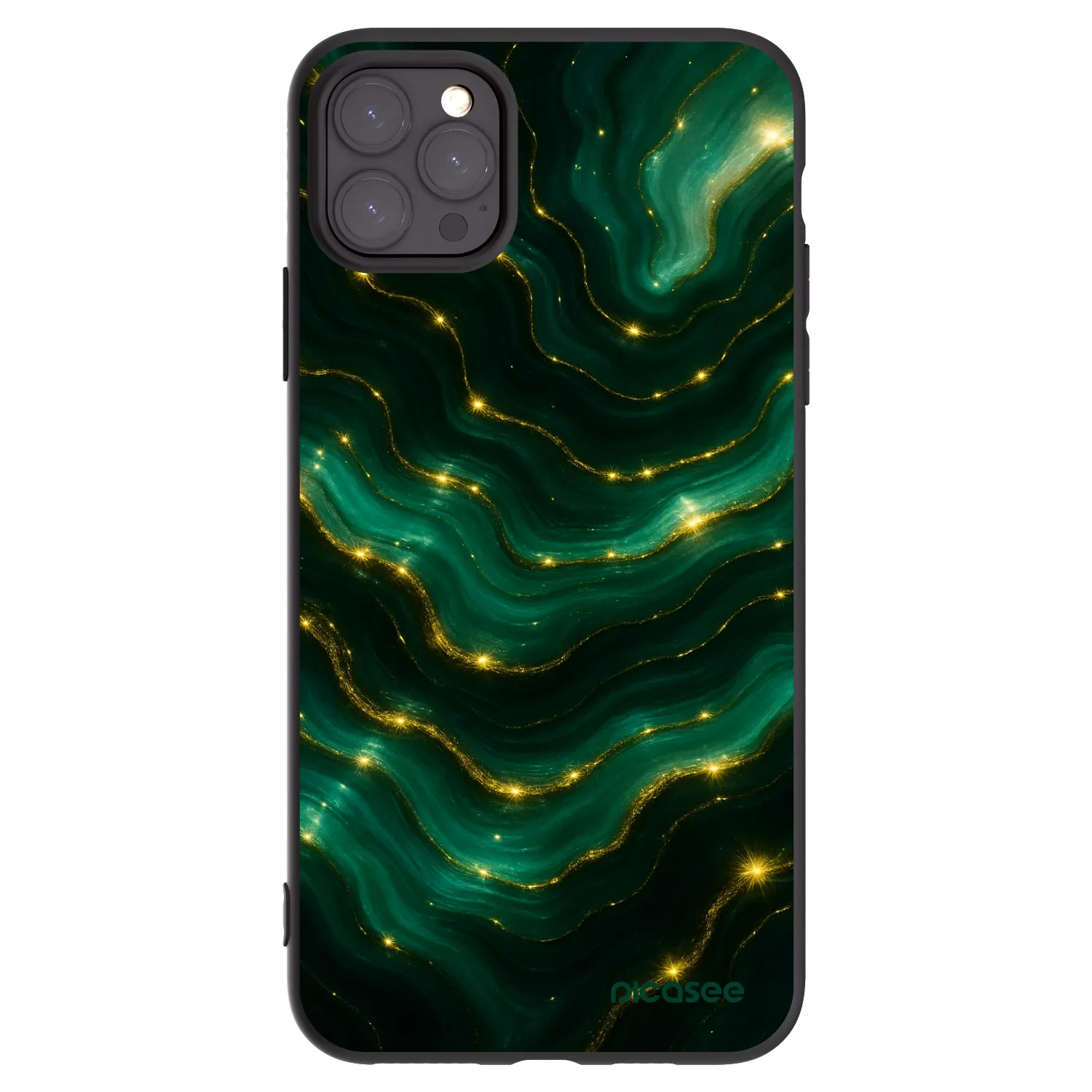 Picasee silikonový černý obal pro Apple iPhone 11 Pro Max - Emerald