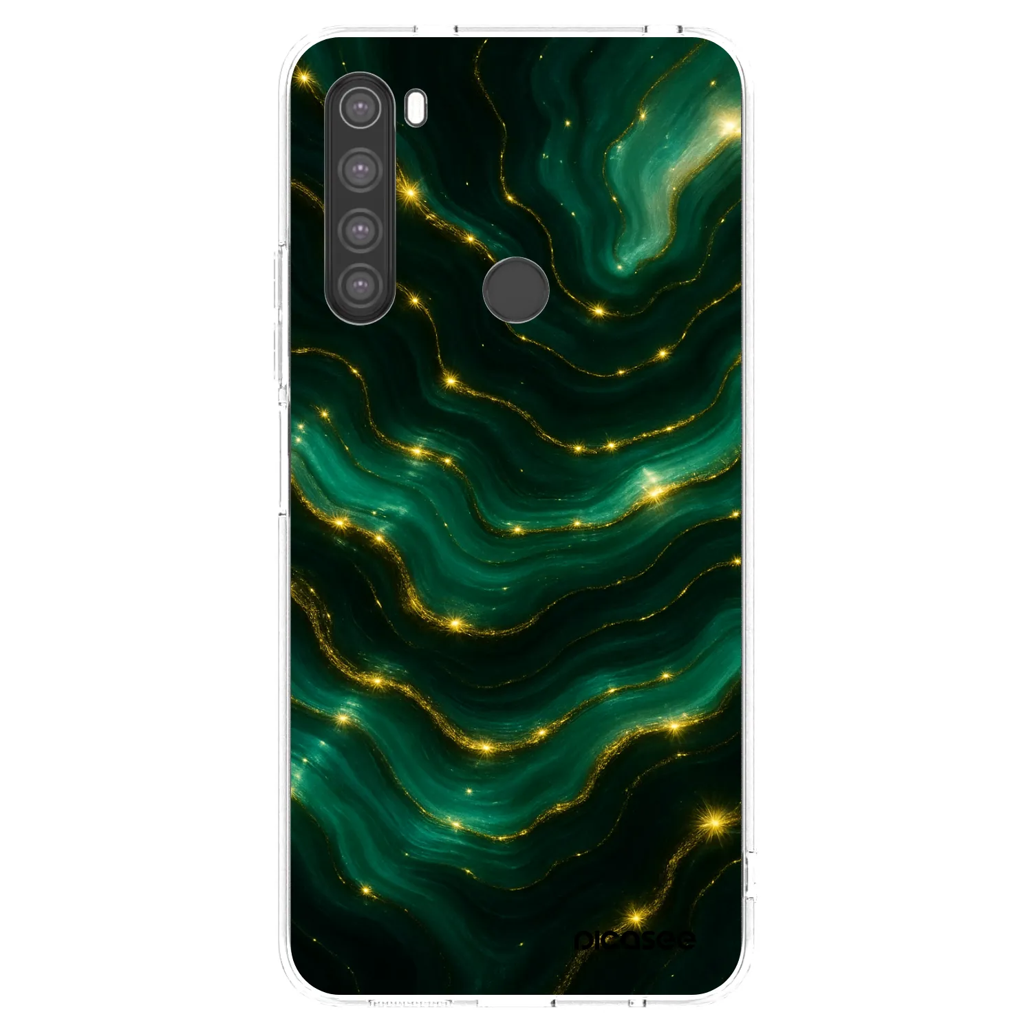 Picasee silikonový průhledný obal pro Xiaomi Redmi Note 8 - Emerald