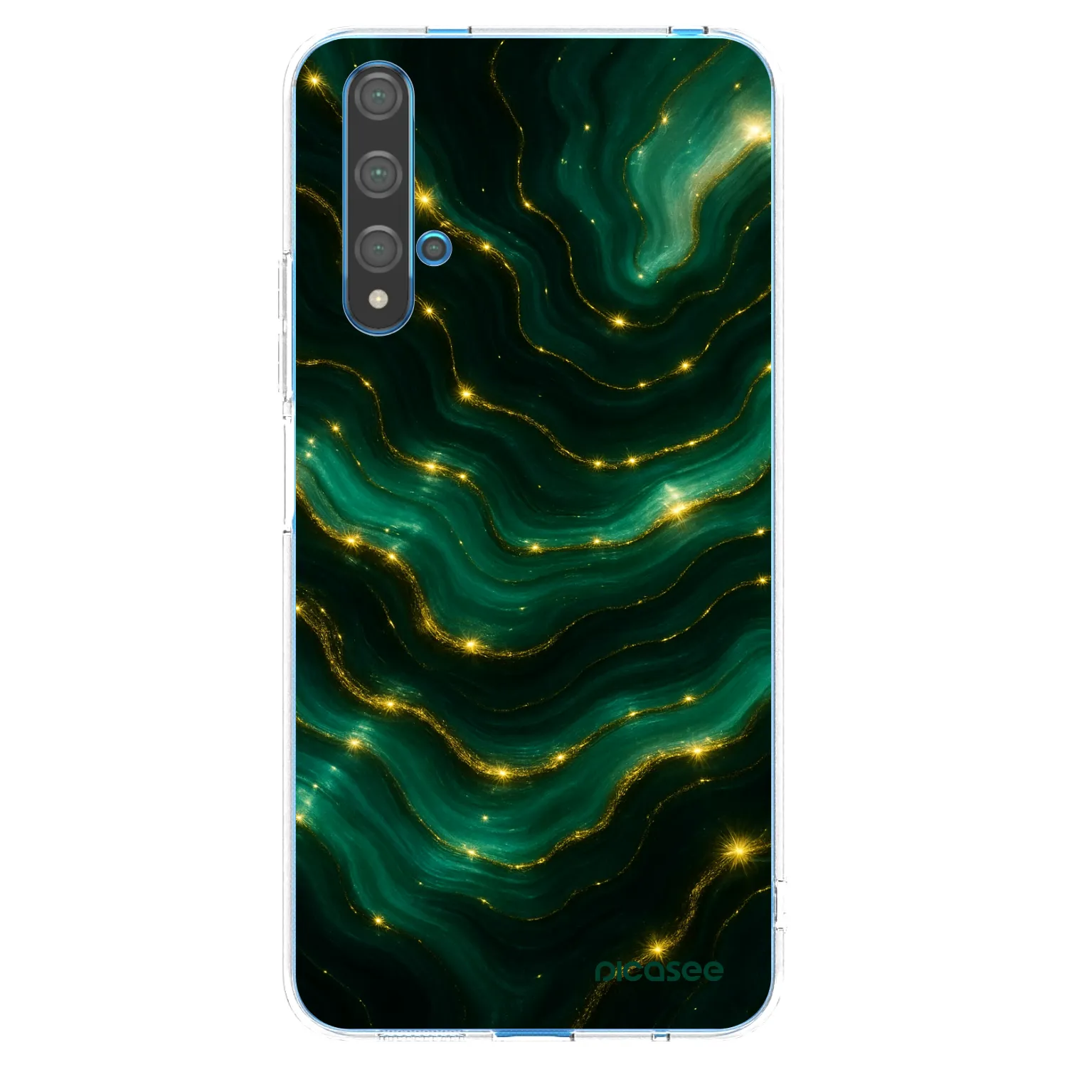 Picasee silikonový průhledný obal pro Huawei Nova 5T - Emerald