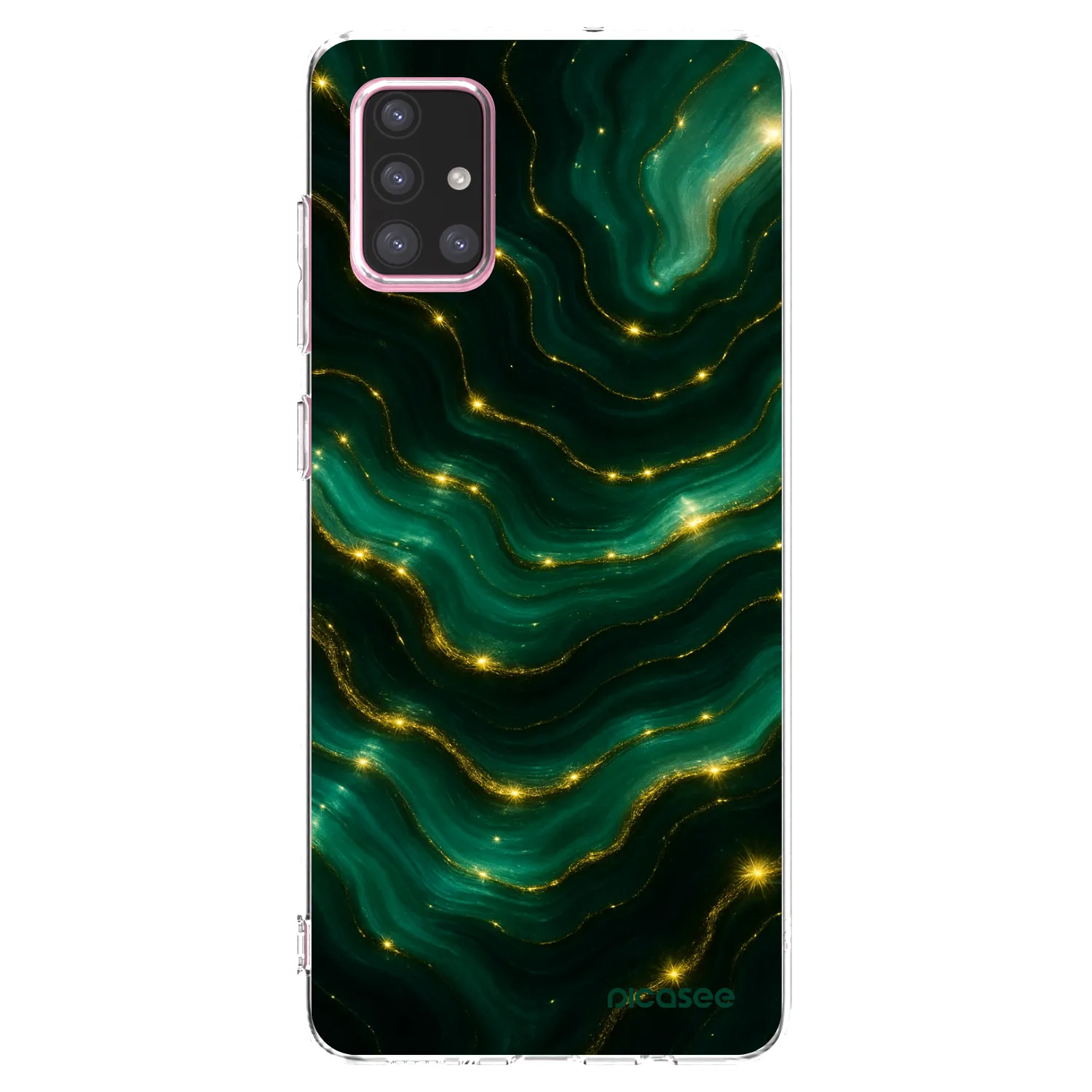 Picasee silikonový průhledný obal pro Samsung Galaxy A71 A715F - Emerald