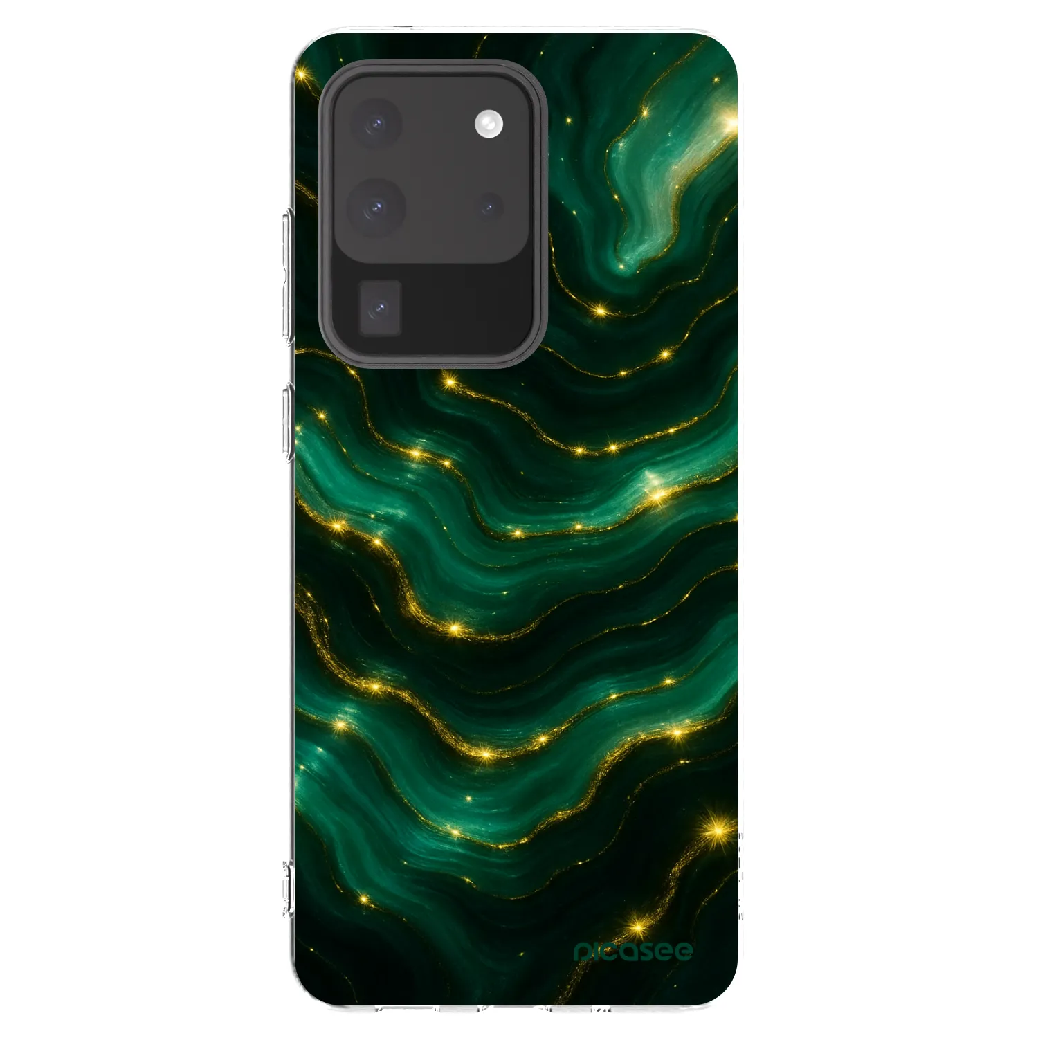 Picasee silikonový průhledný obal pro Samsung Galaxy S20 Ultra 5G G988F - Emerald