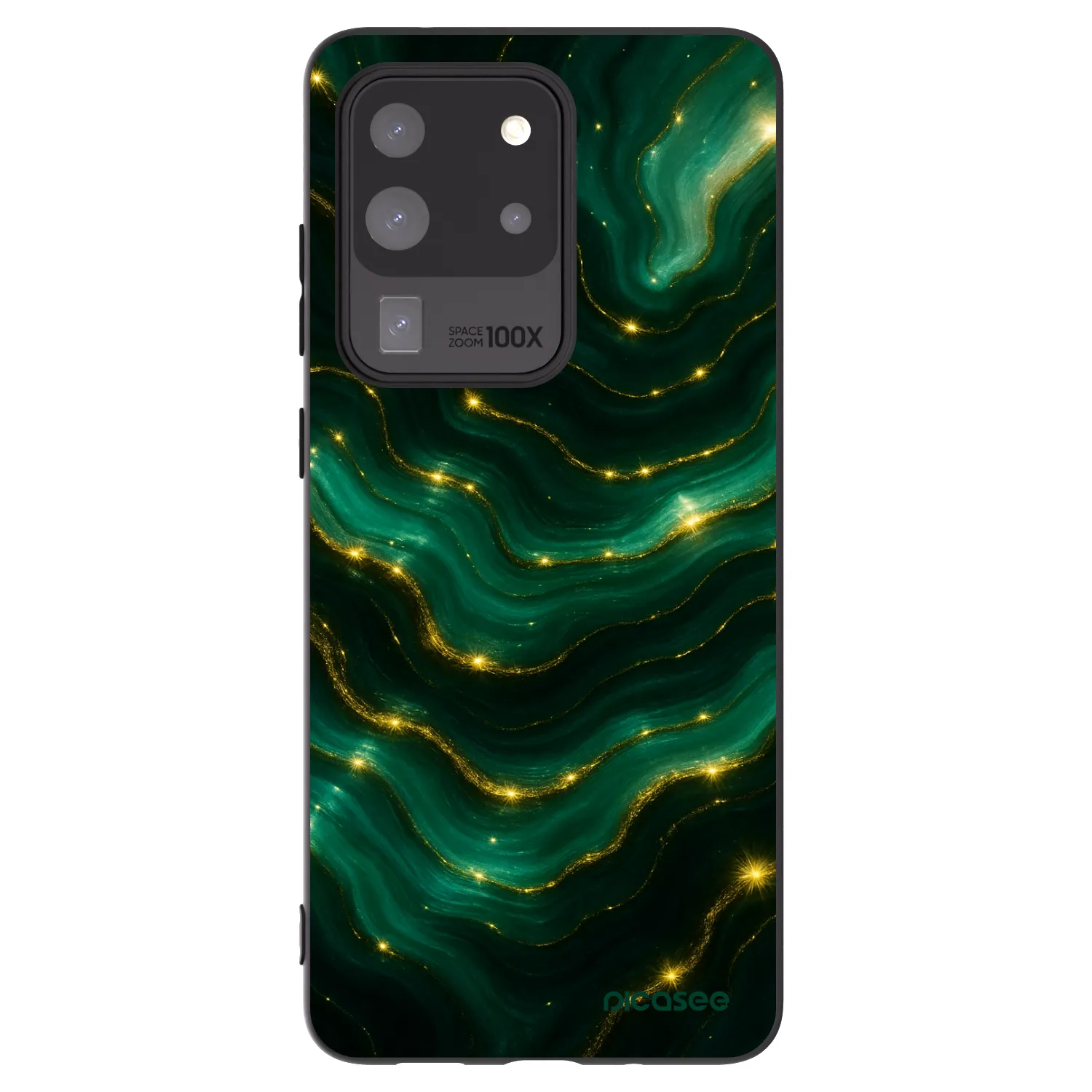 Picasee silikonový černý obal pro Samsung Galaxy S20 Ultra 5G G988F - Emerald