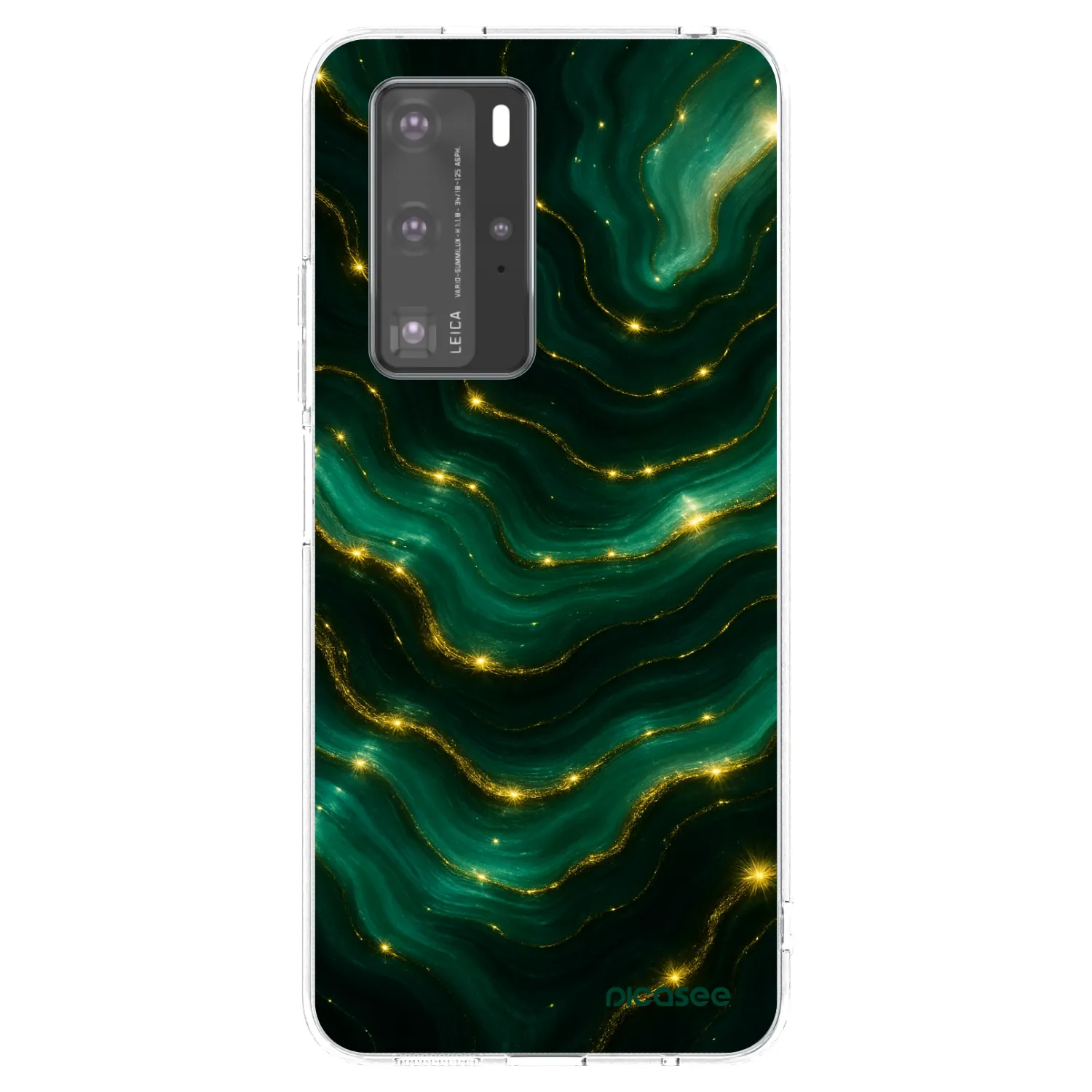 Picasee silikonový průhledný obal pro Huawei P40 Pro - Emerald