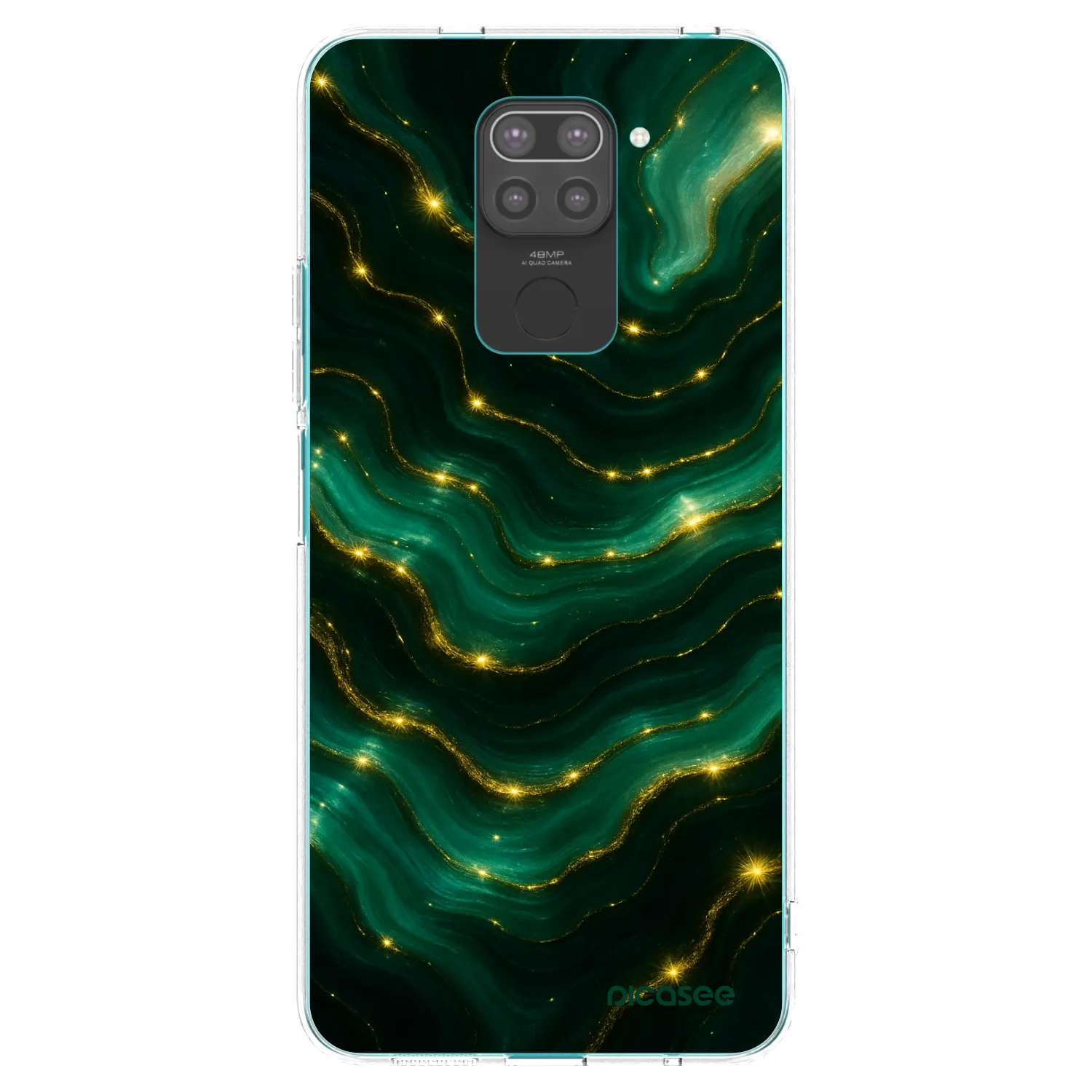 Picasee silikonový černý obal pro Xiaomi Redmi Note 9 - Emerald