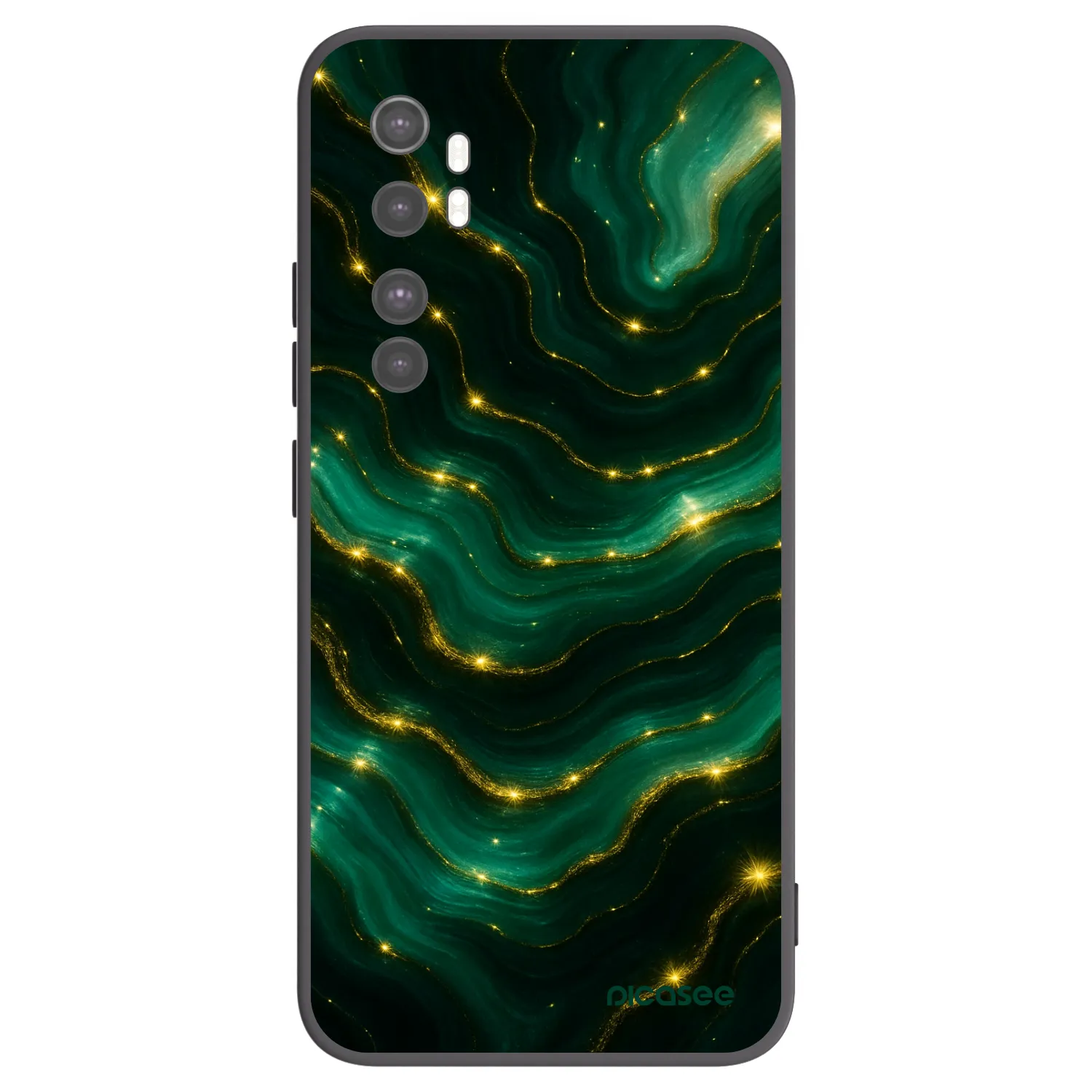 Picasee silikonový černý obal pro Xiaomi Mi Note 10 Lite - Emerald