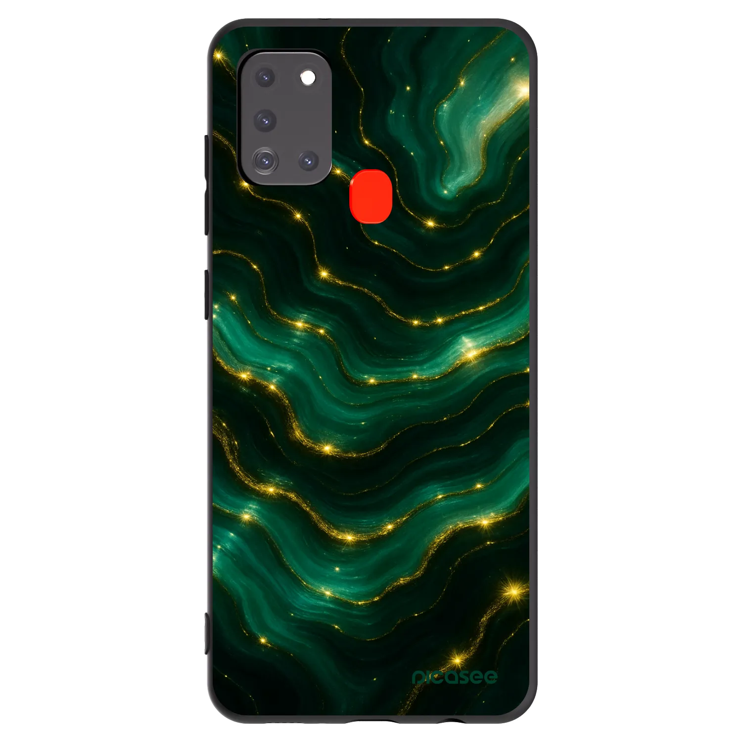 Picasee silikonový černý obal pro Samsung Galaxy A21s - Emerald