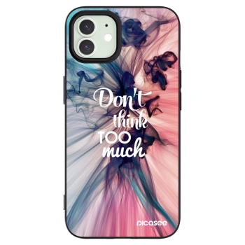 Picasee silikonový černý obal pro Apple iPhone 12 - Nemysli tolik