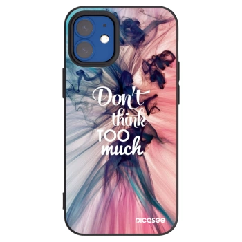 Picasee silikonový černý obal pro Apple iPhone 12 mini - Nemysli tolik