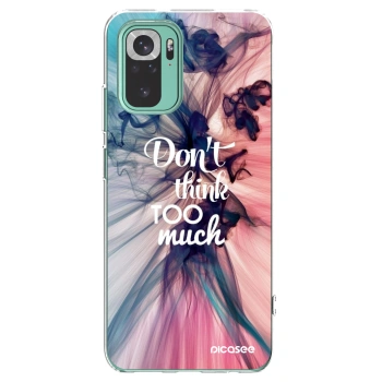 Picasee silikonový průhledný obal pro Xiaomi Redmi Note 10 Pro - Nemysli tolik