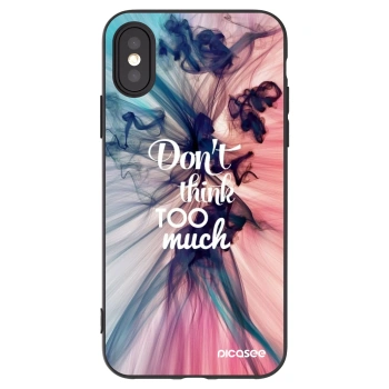 Picasee silikonový černý obal pro Apple iPhone X/XS - Nemysli tolik