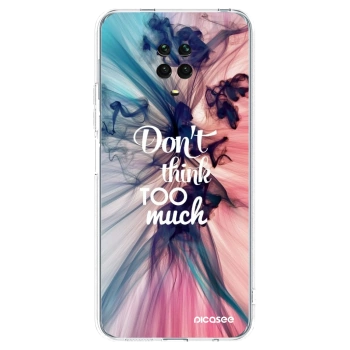 Picasee silikonový průhledný obal pro Xiaomi Redmi Note 9 Pro - Nemysli tolik